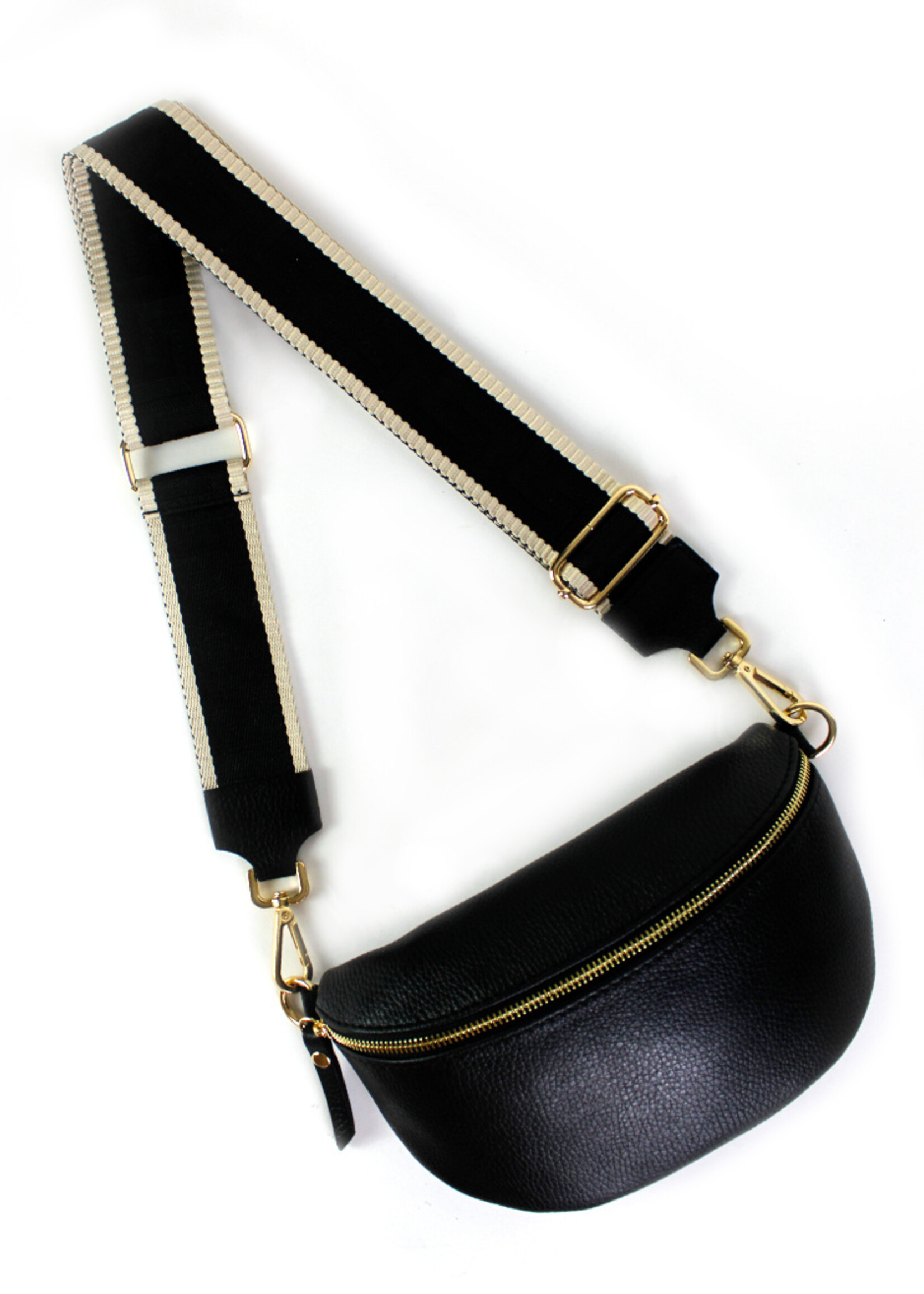 Leren heuptas | Bumbag SET | Zwart | Uni | MEDIUM