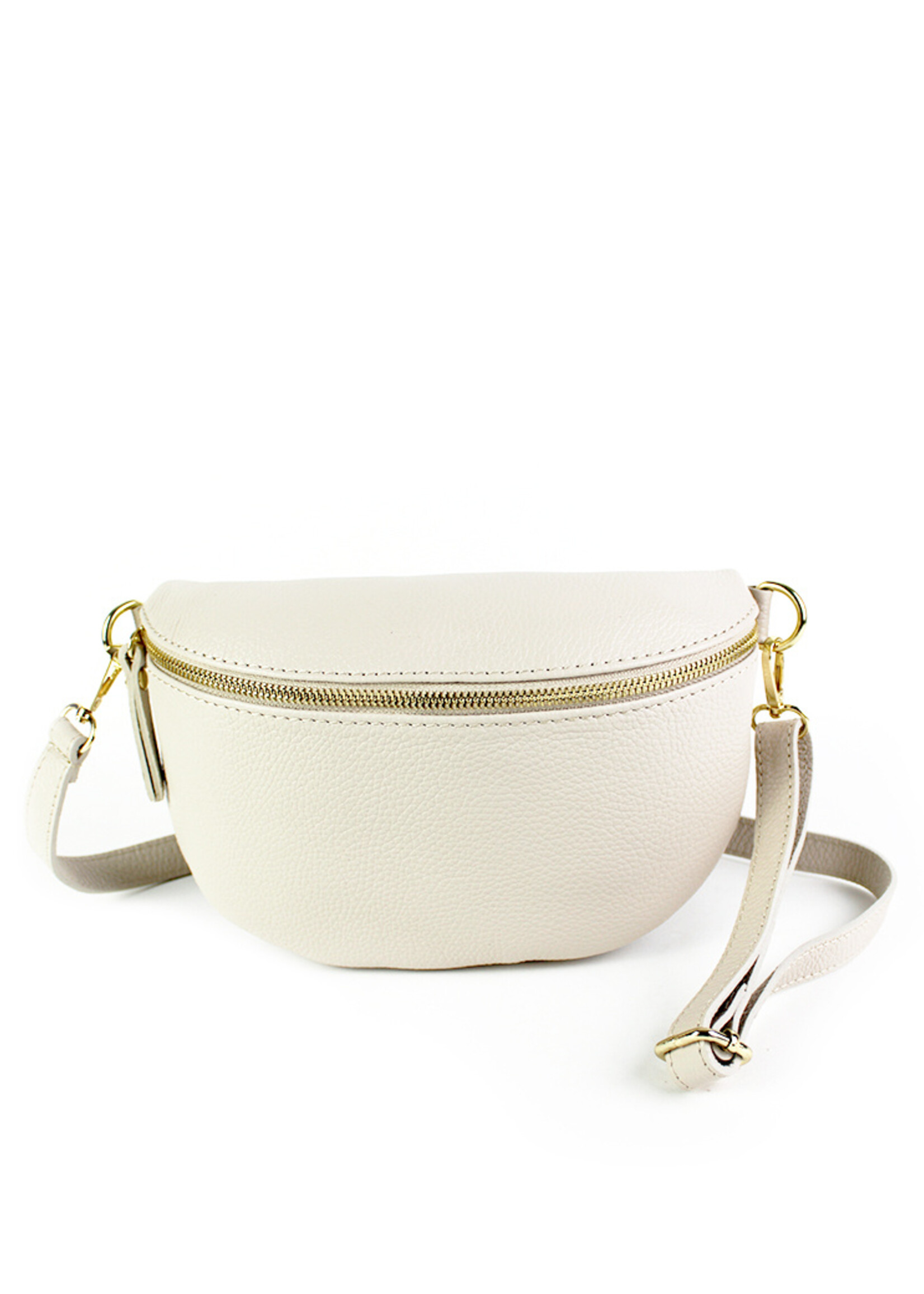 Leren heuptas | Bumbag | Beige | Maat M