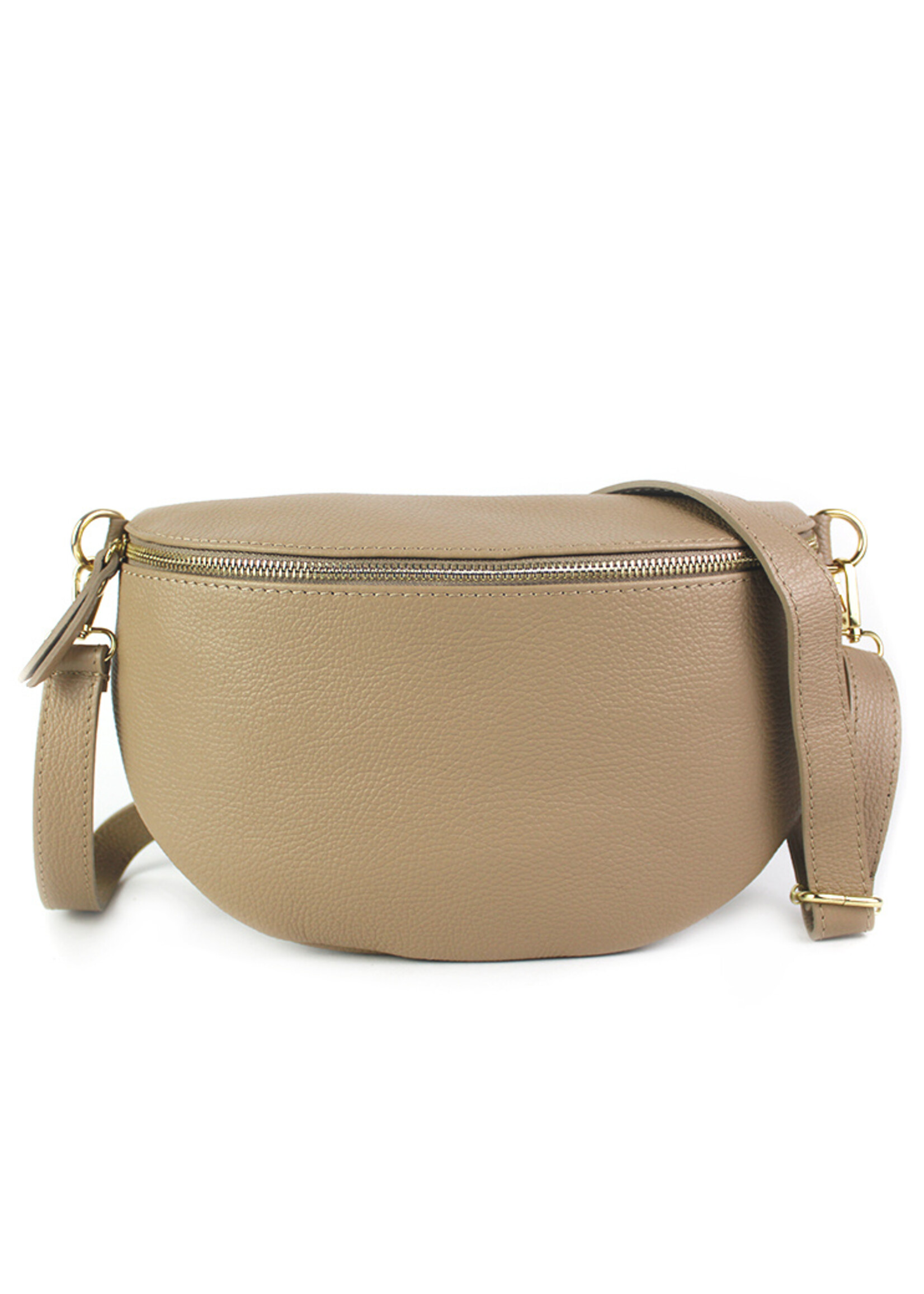 Leren heuptas | Bumbag | Taupe | Maat - L