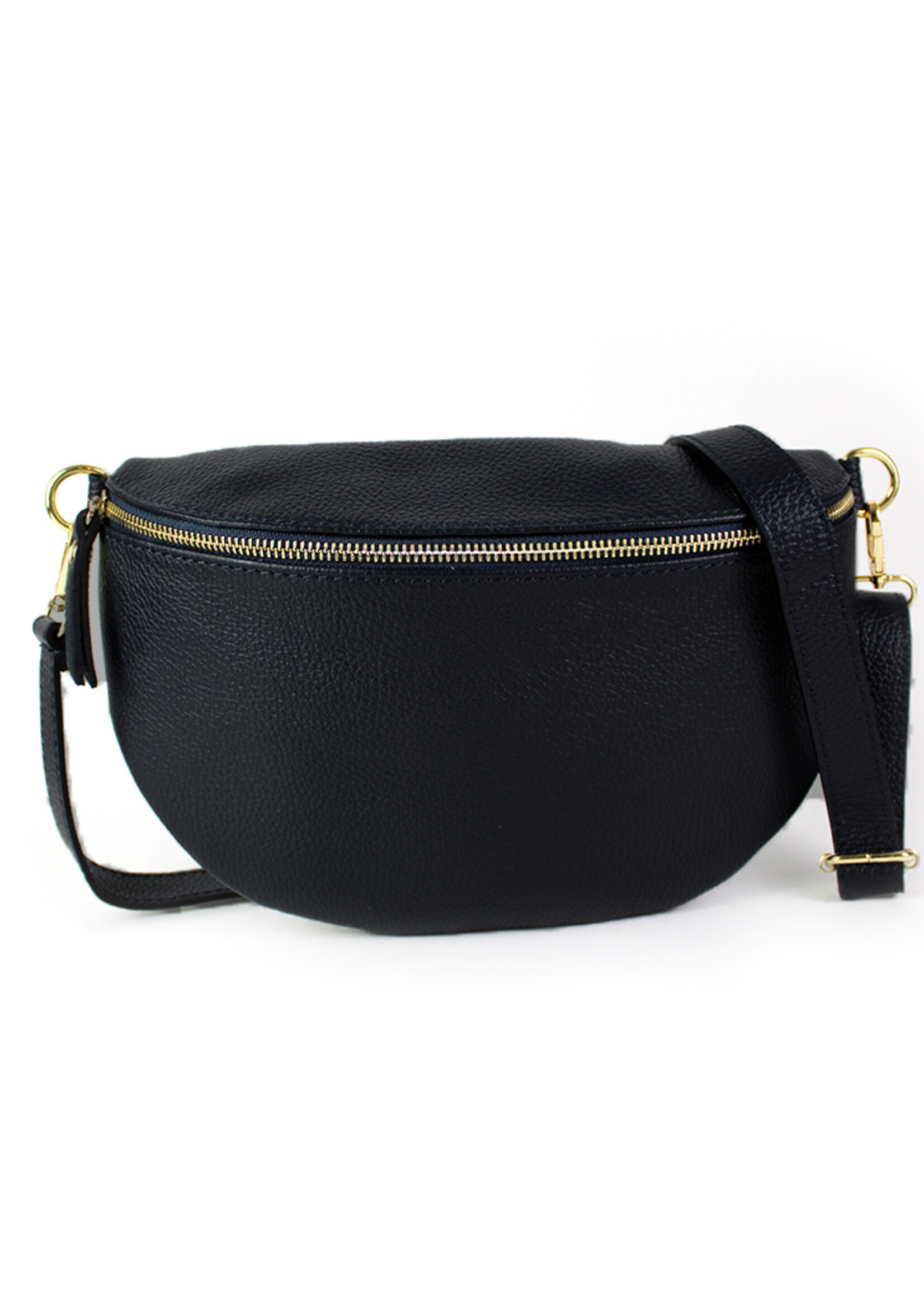 Leren heuptas | Bumbag | Zwart | Maat - L