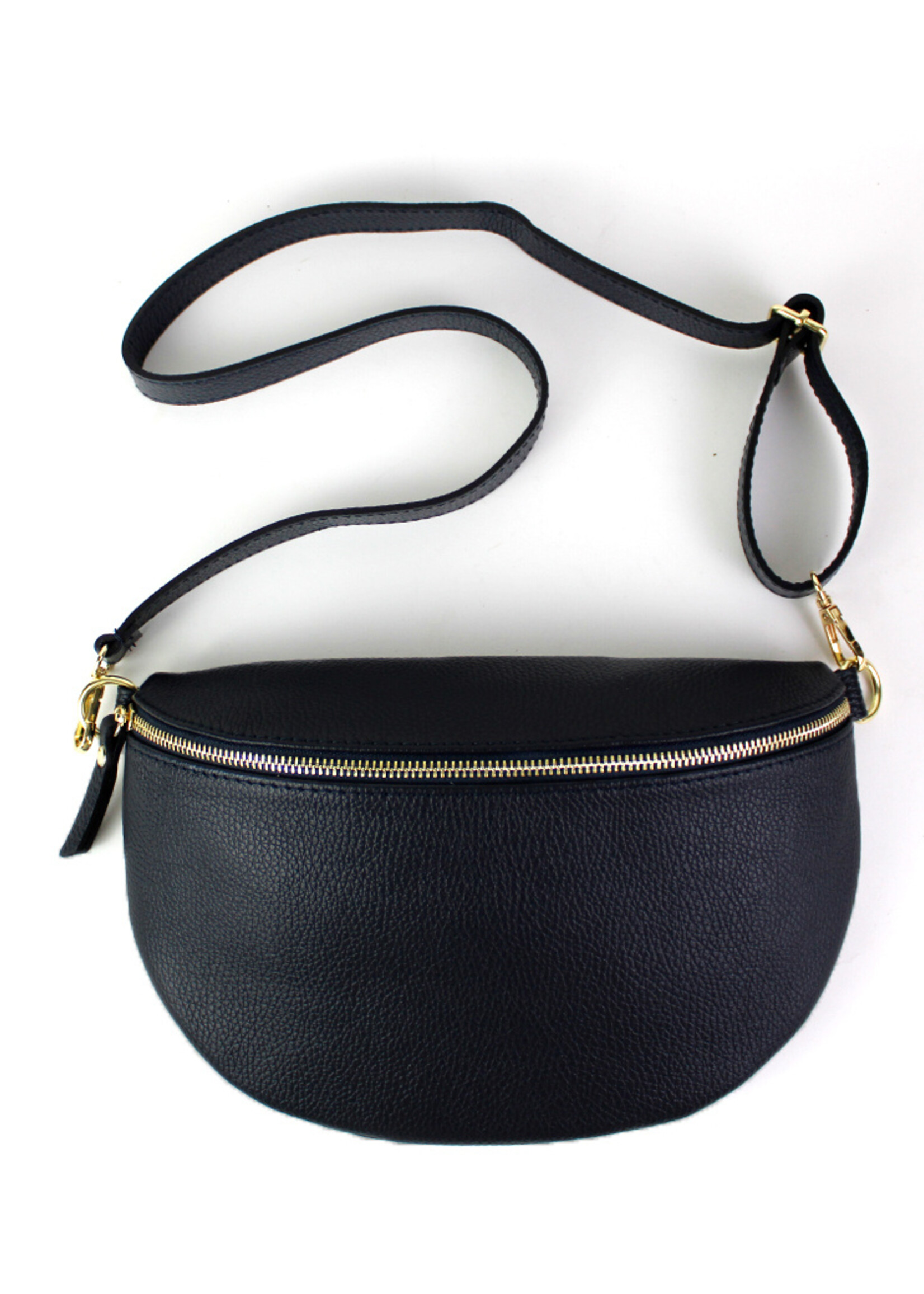 Leren heuptas | Bumbag | Jeansblauw | Maat - L