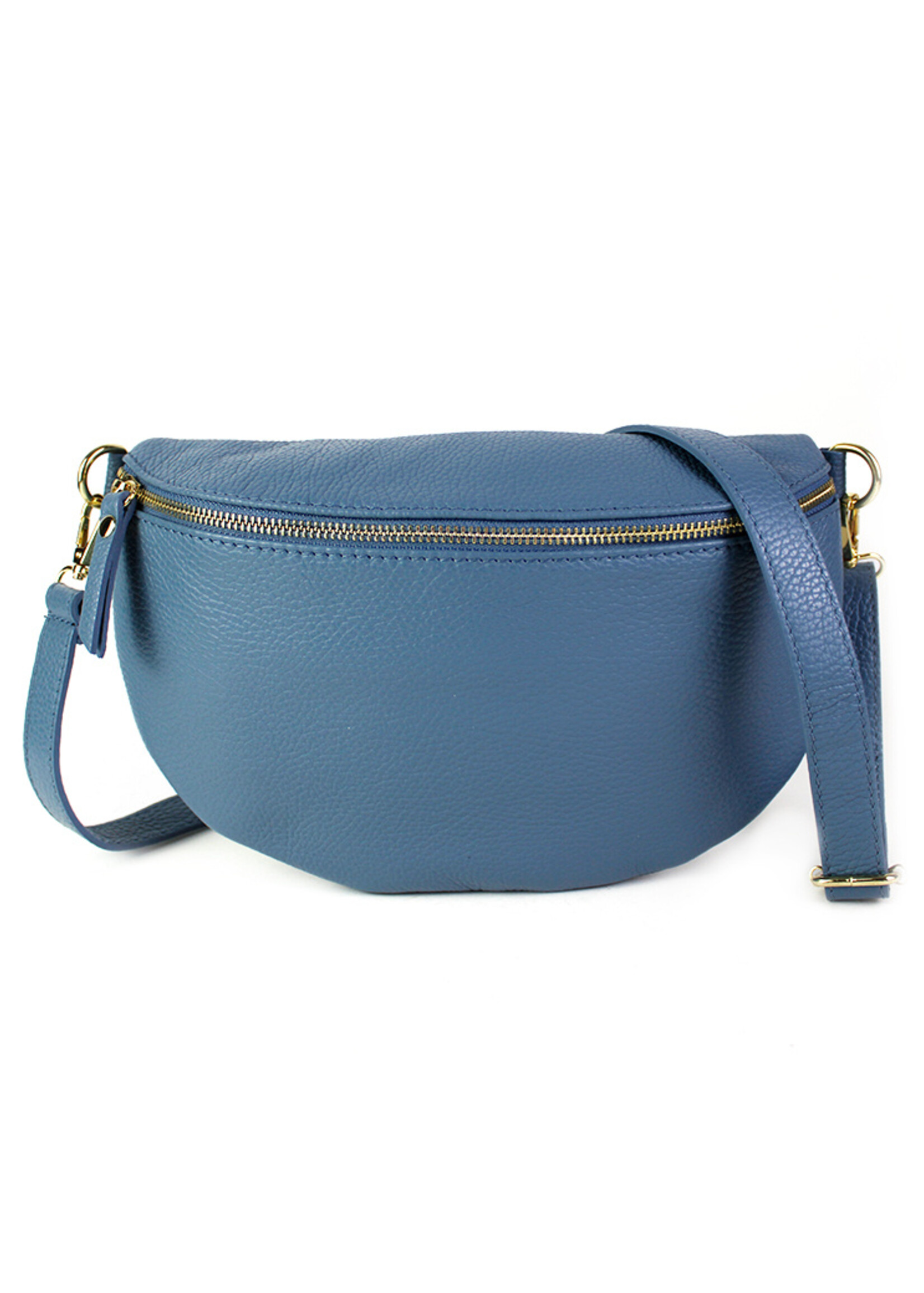 Leren heuptas | Bumbag | Jeansblauw | Maat - L