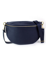 Leren heuptas | Bumbag | Donkerblauw | Maat - L