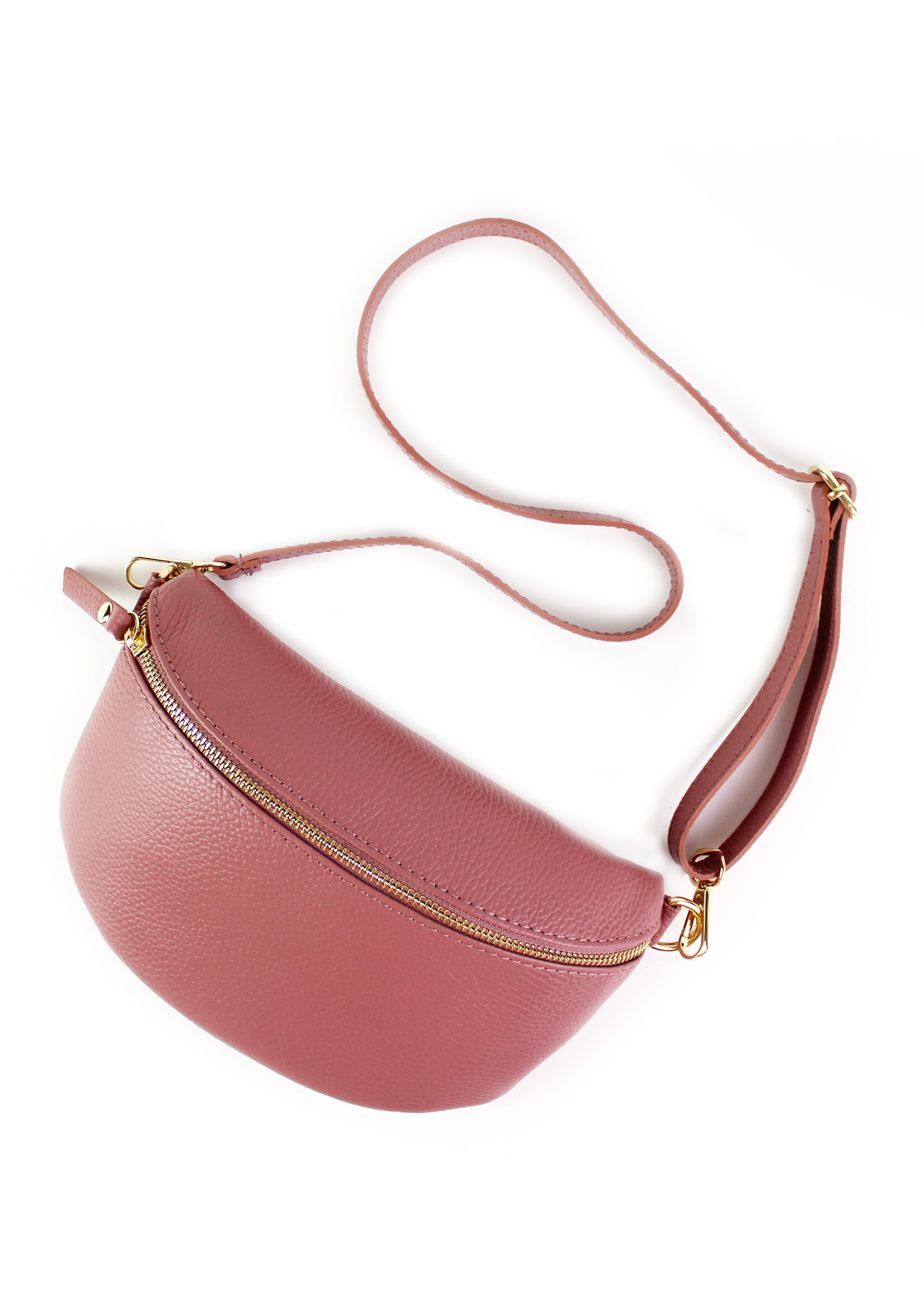 Leren heuptas | Bumbag | Oudroze | Maat  M