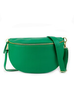 Leren heuptas | Bumbag | Groen | Maat - L