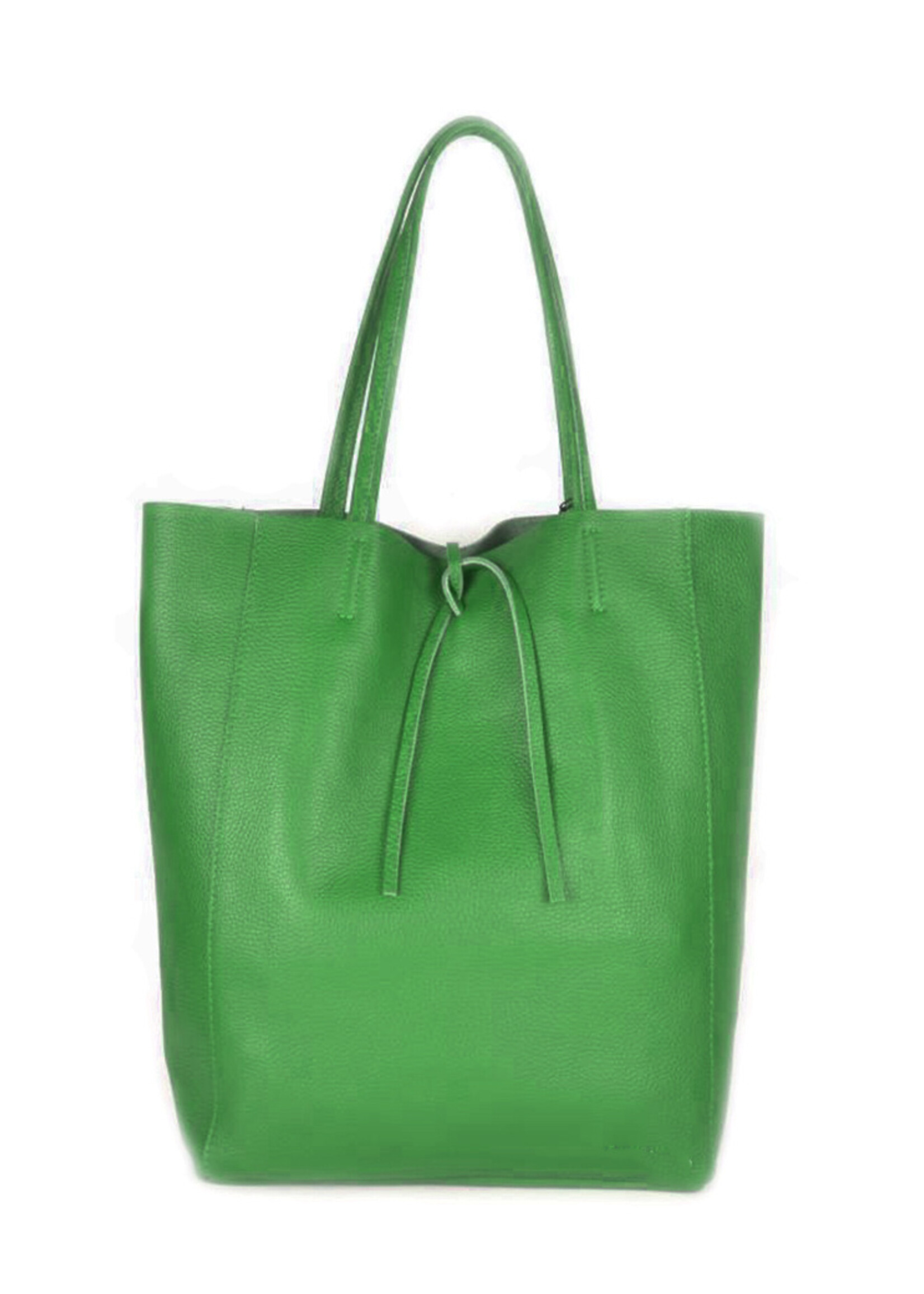 Leren shopper | Groen