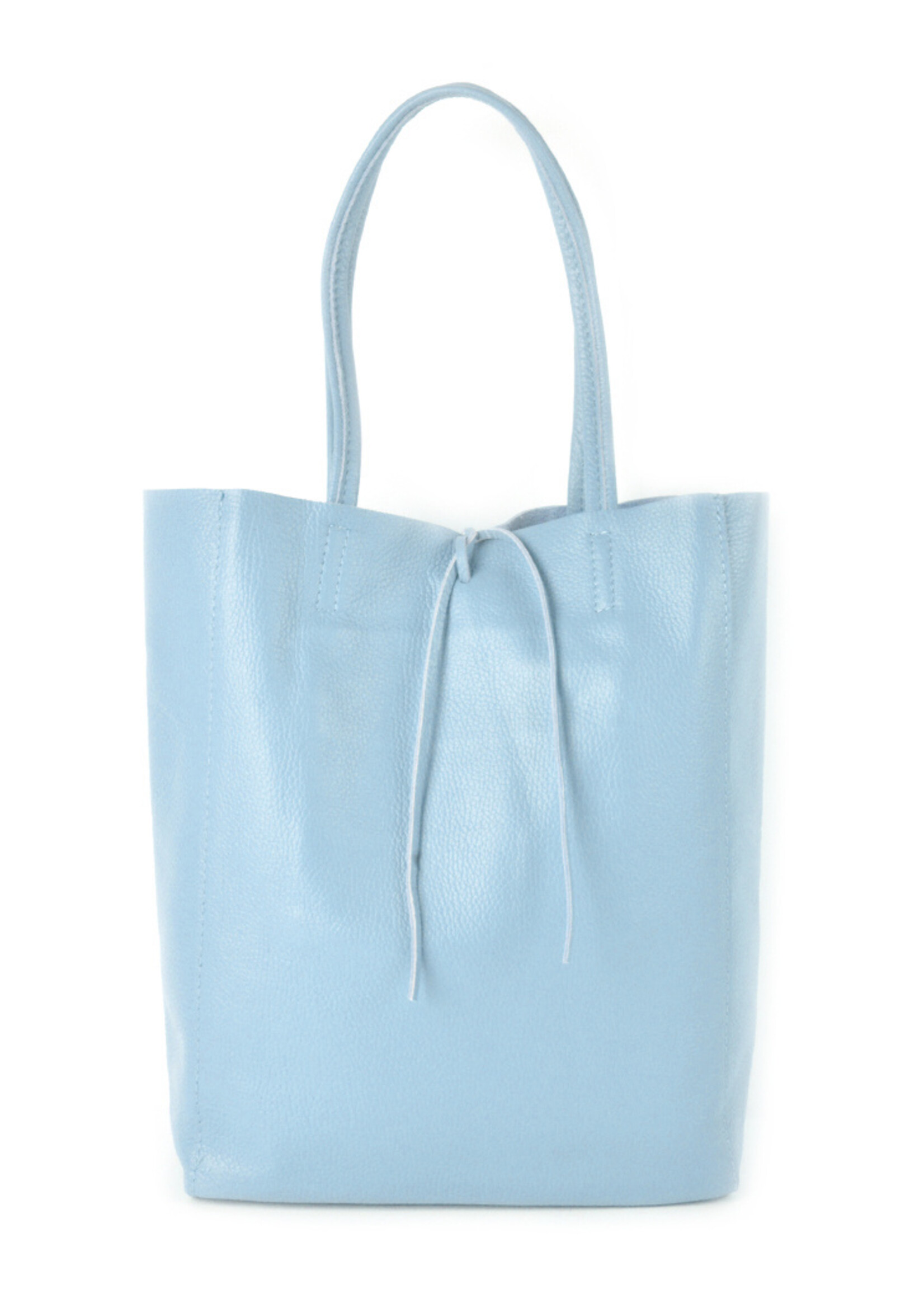 Leren shopper | Lichtblauw