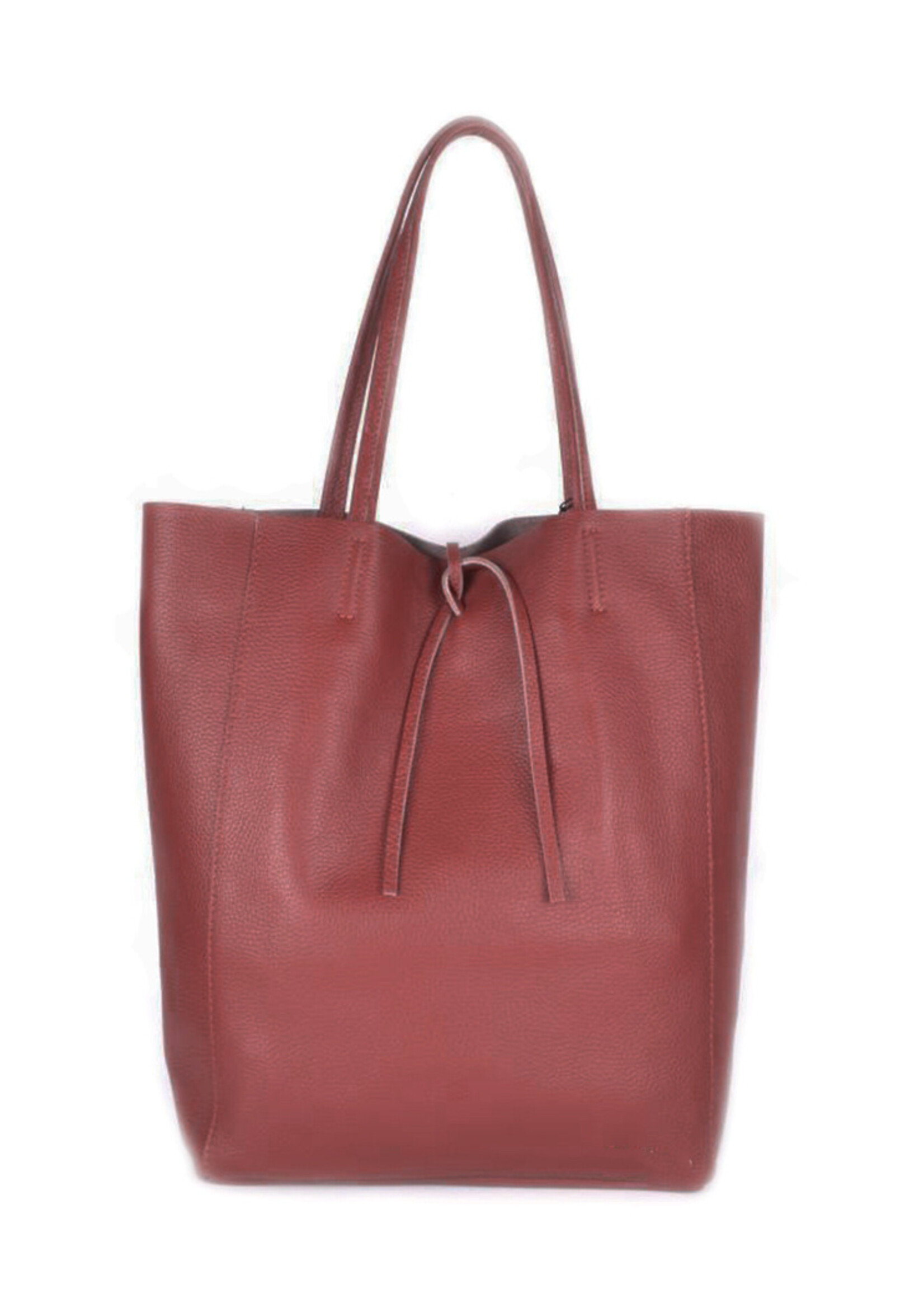 Leren shopper | Donkerrood