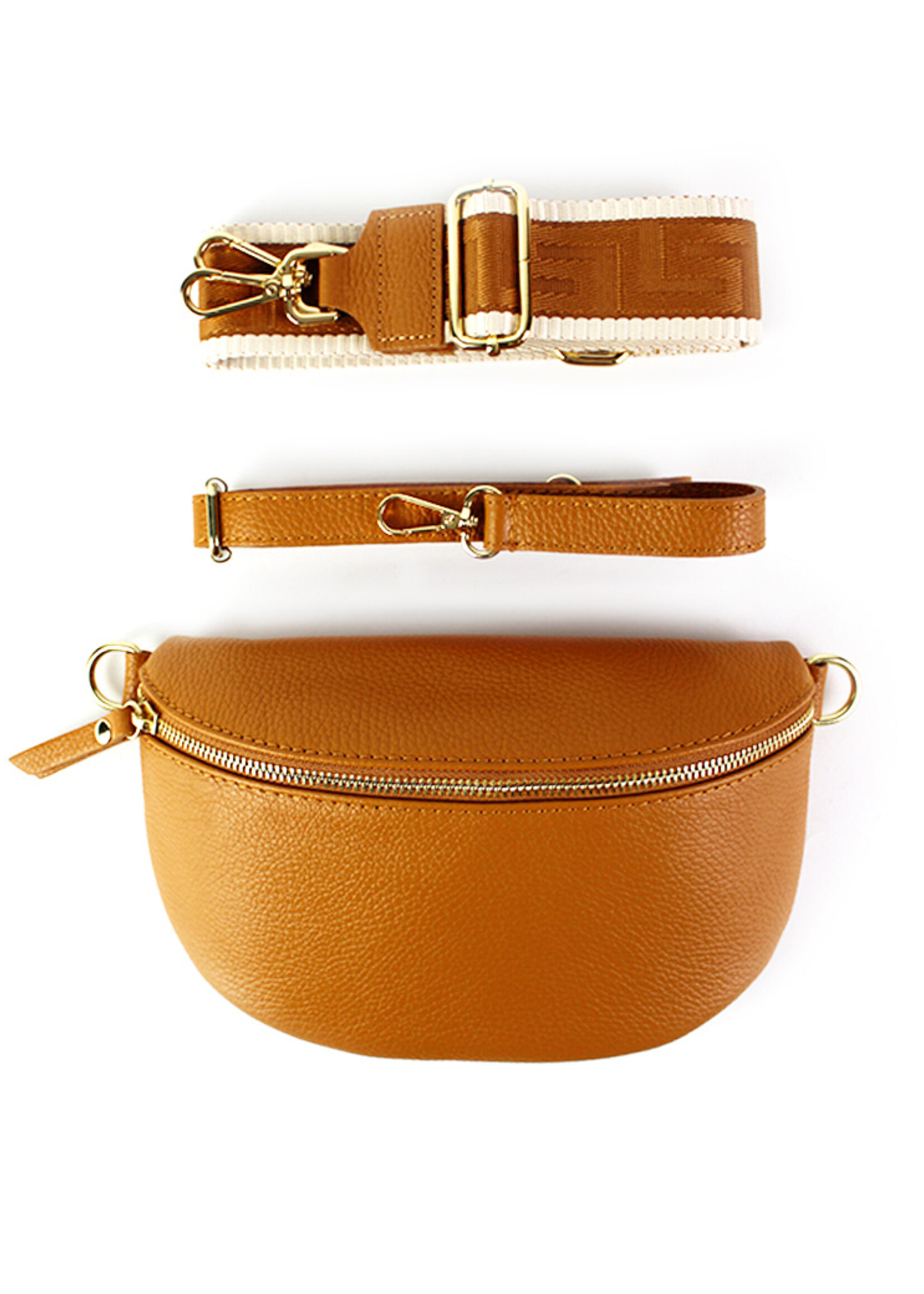 Leren heuptas | Bumbag | Camel | Uni | MEDIUM