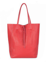 Leren shopper | Rood