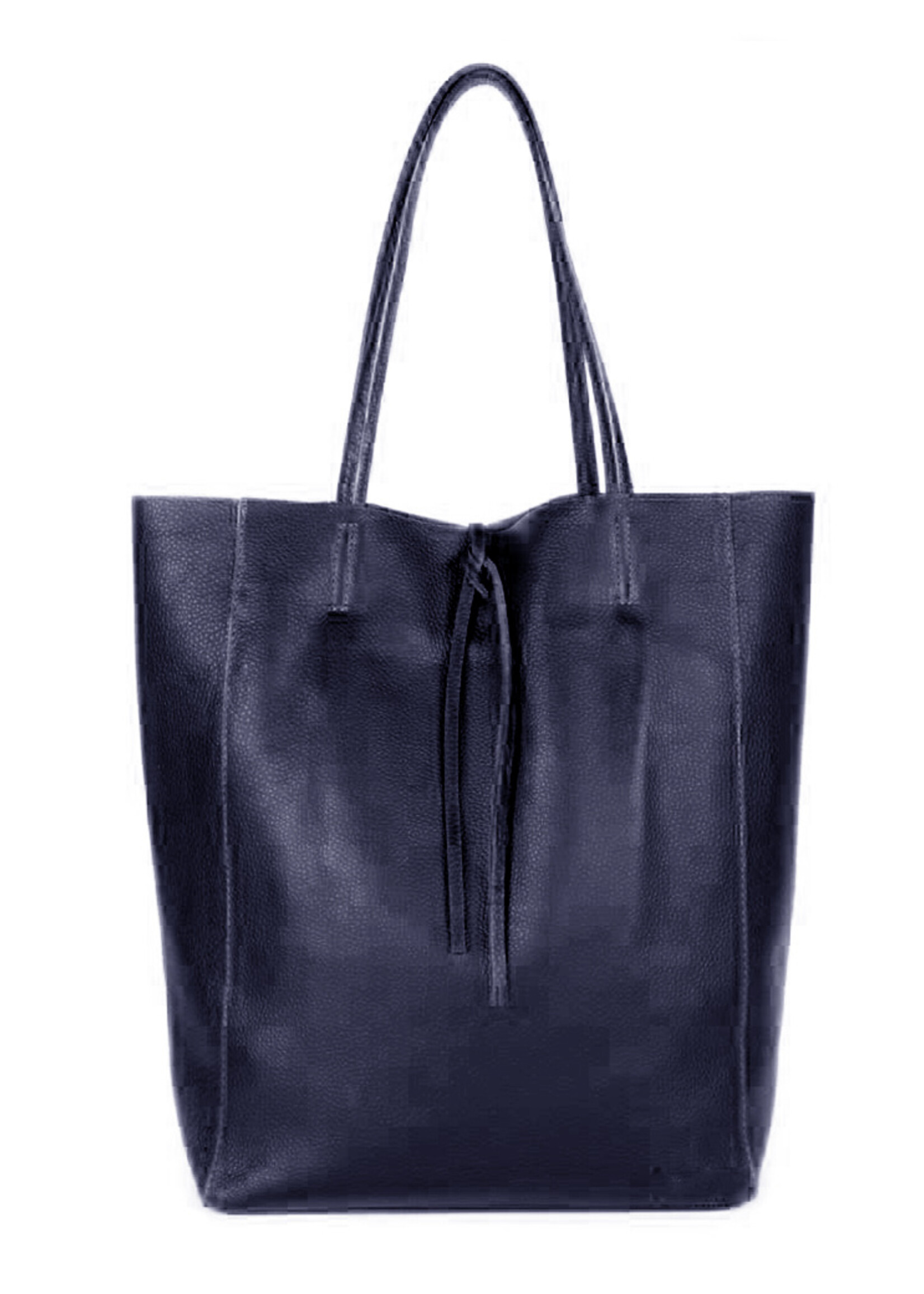 Leren shopper | Donkerblauw