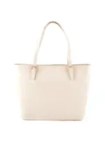 Leren handtas | Elin | Beige