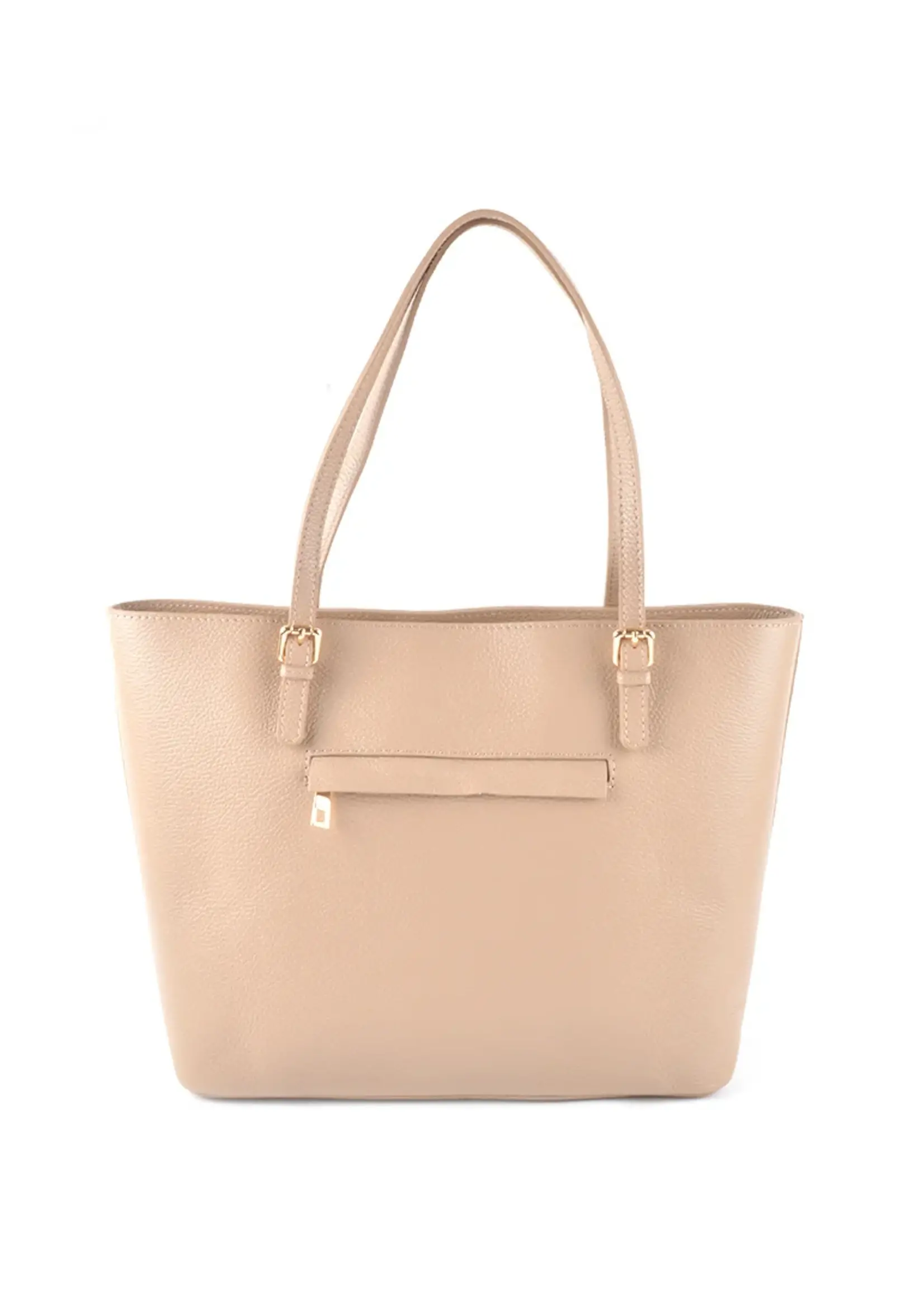 Leren handtas | Elin | Taupe
