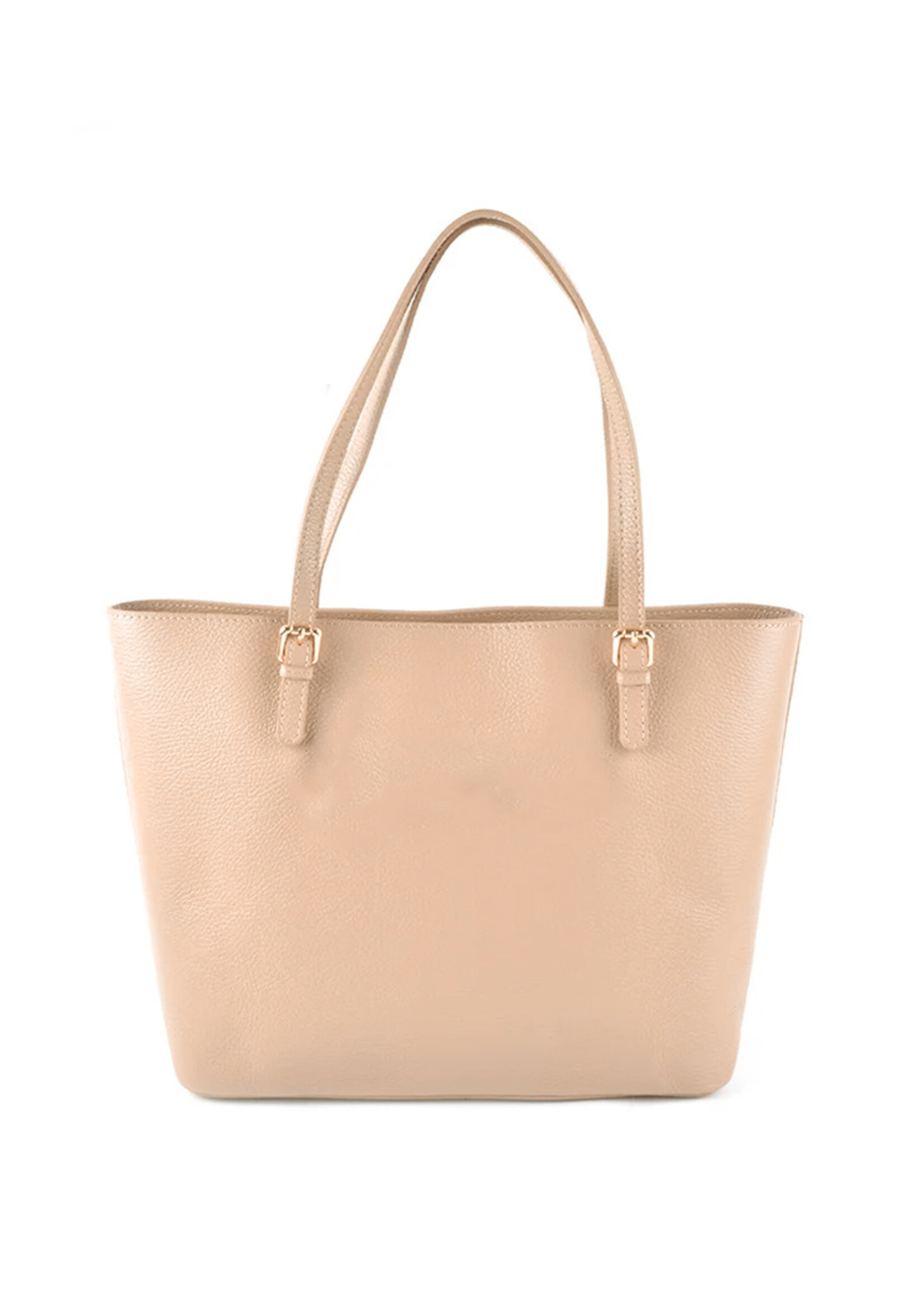 Leren handtas | Elin | Taupe