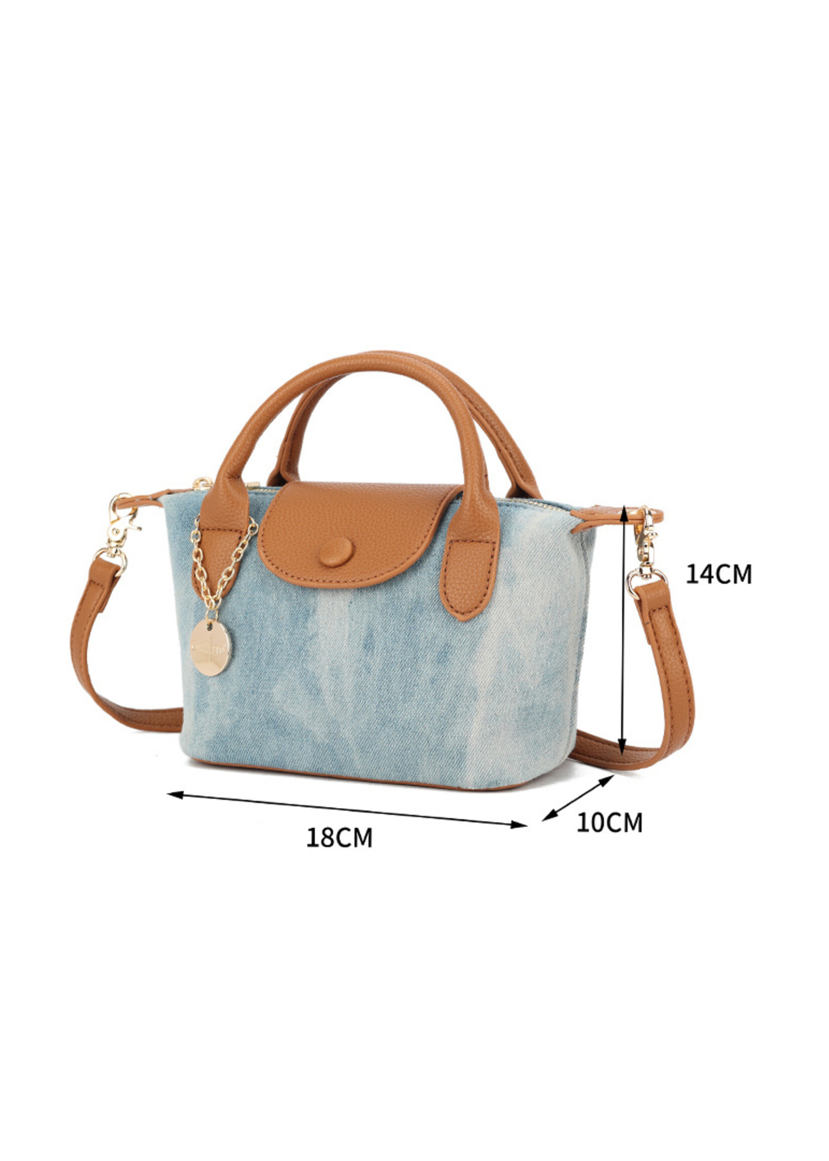 Mini handtas / schoudertas | Elize | Licht Jeans