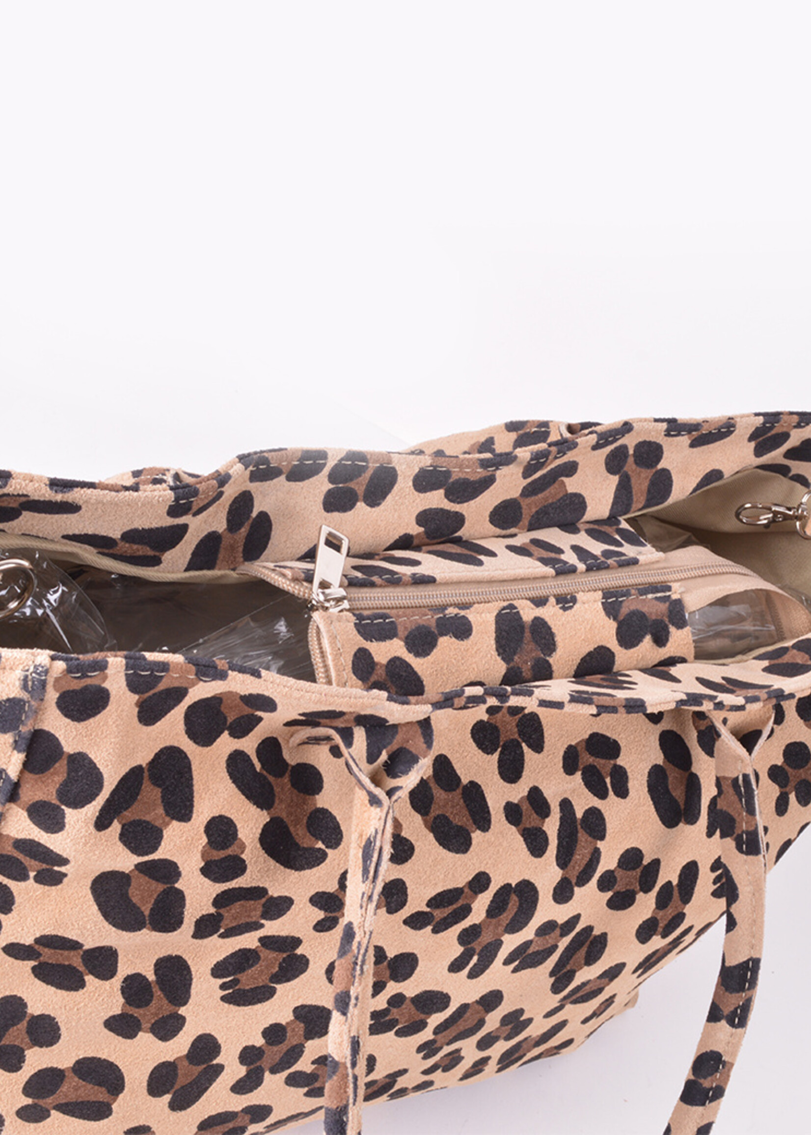 Nubuck Leer Leopard Shopper | Dewi
