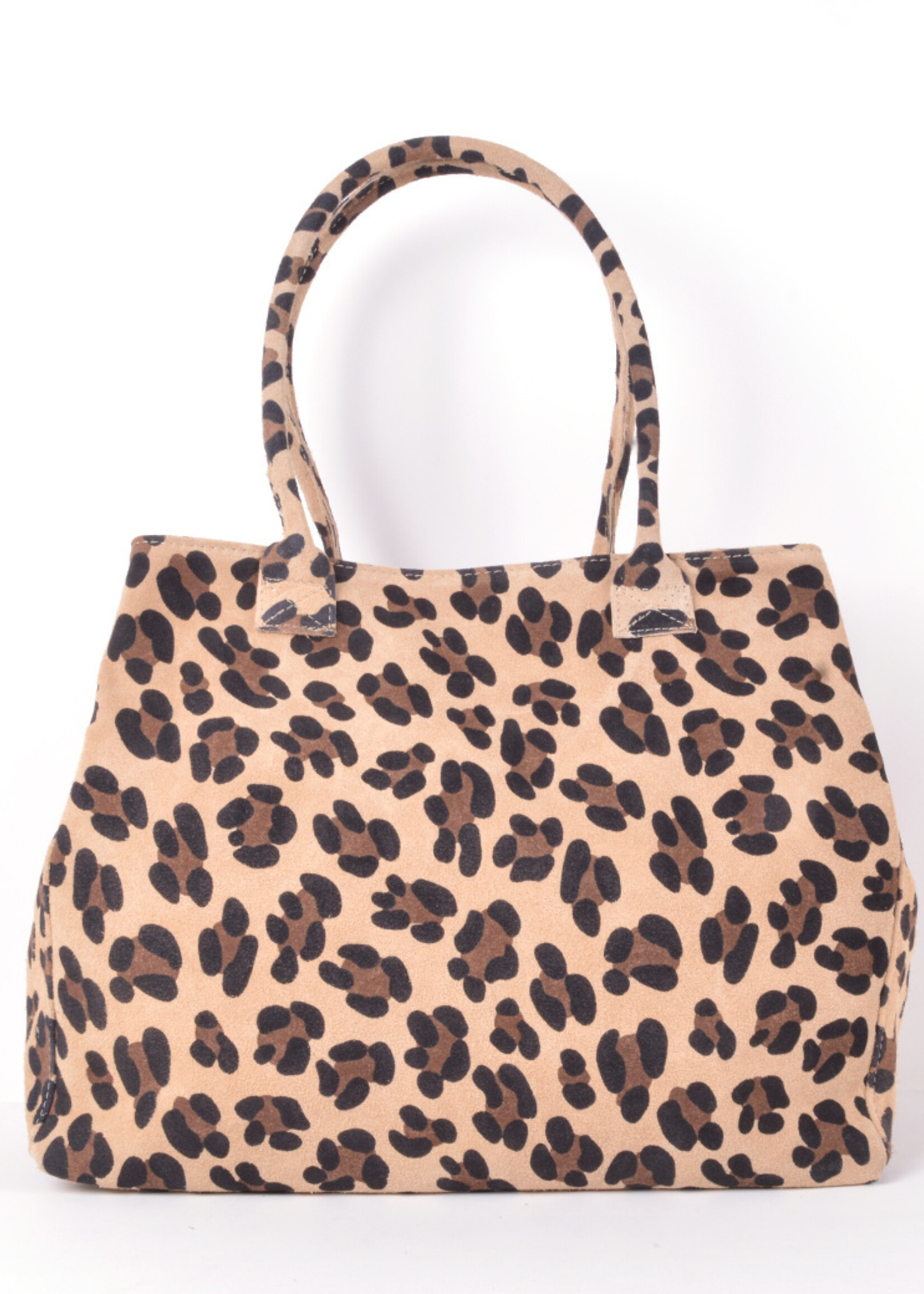 Nubuck Leer Leopard Shopper | Dewi
