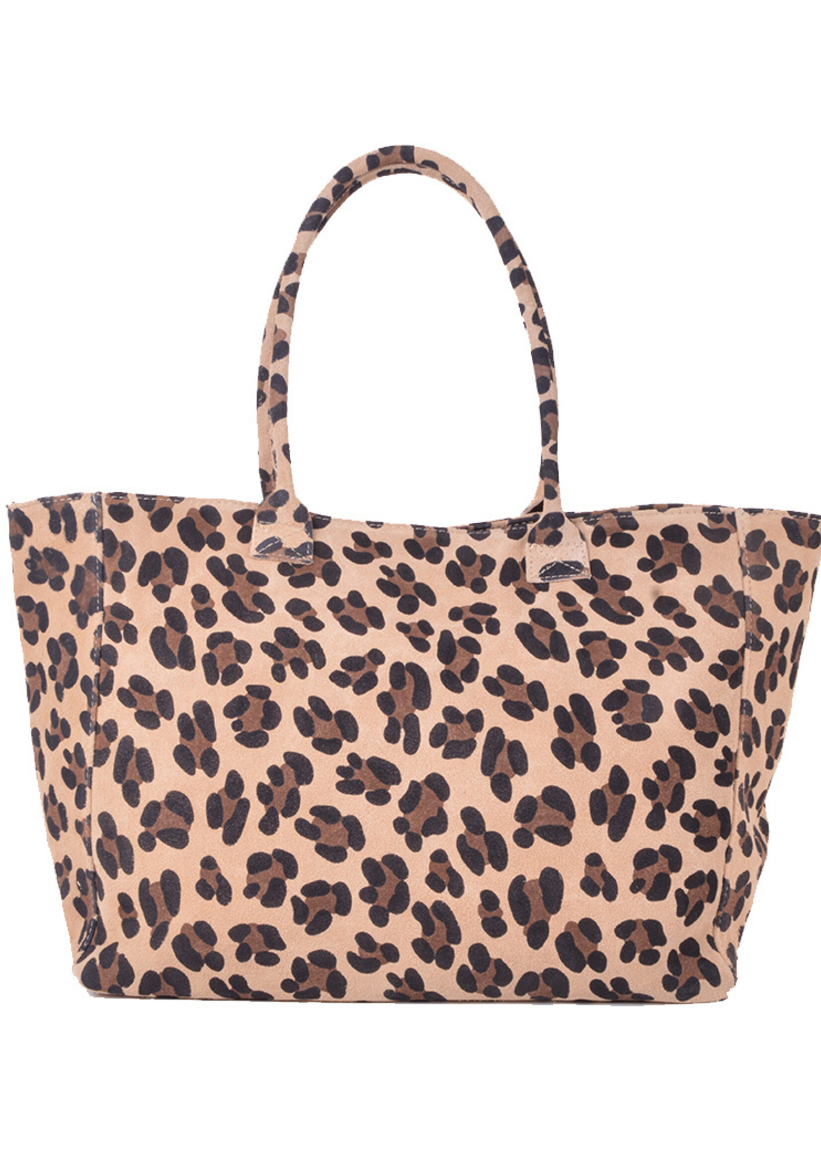 Nubuck Leer Leopard Shopper | Dewi