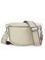 Leren heuptas | Bumbag | Beige | Met Studs SET