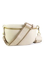 Leren heuptas | Bumbag | Beige | Uni | Maat - M