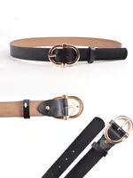 Lederen riem | Zwart | 559101