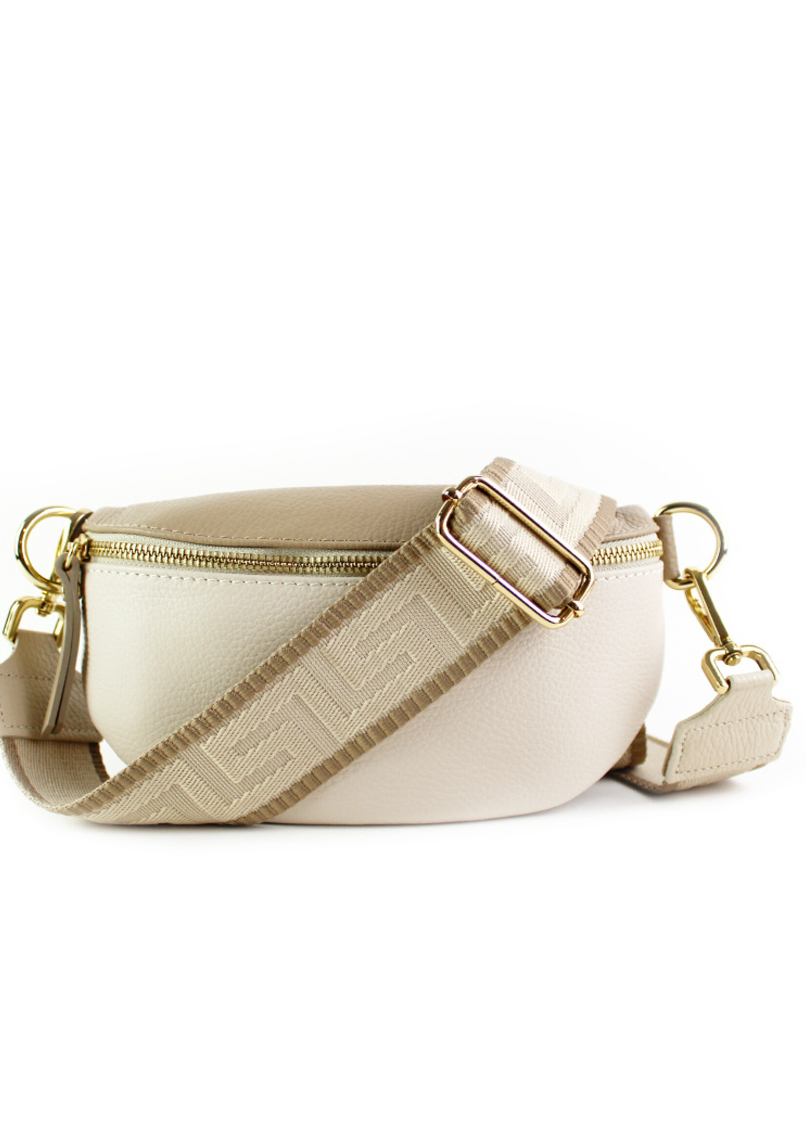 Leren heuptas | Bumbag | Combi-kleur | Uni | Maat S