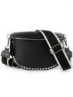 Leren heuptas | Bumbag | Zwart | Met Studs SET