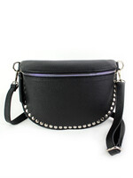 Leren heuptas | Bumbag | Zwart | Met Studs