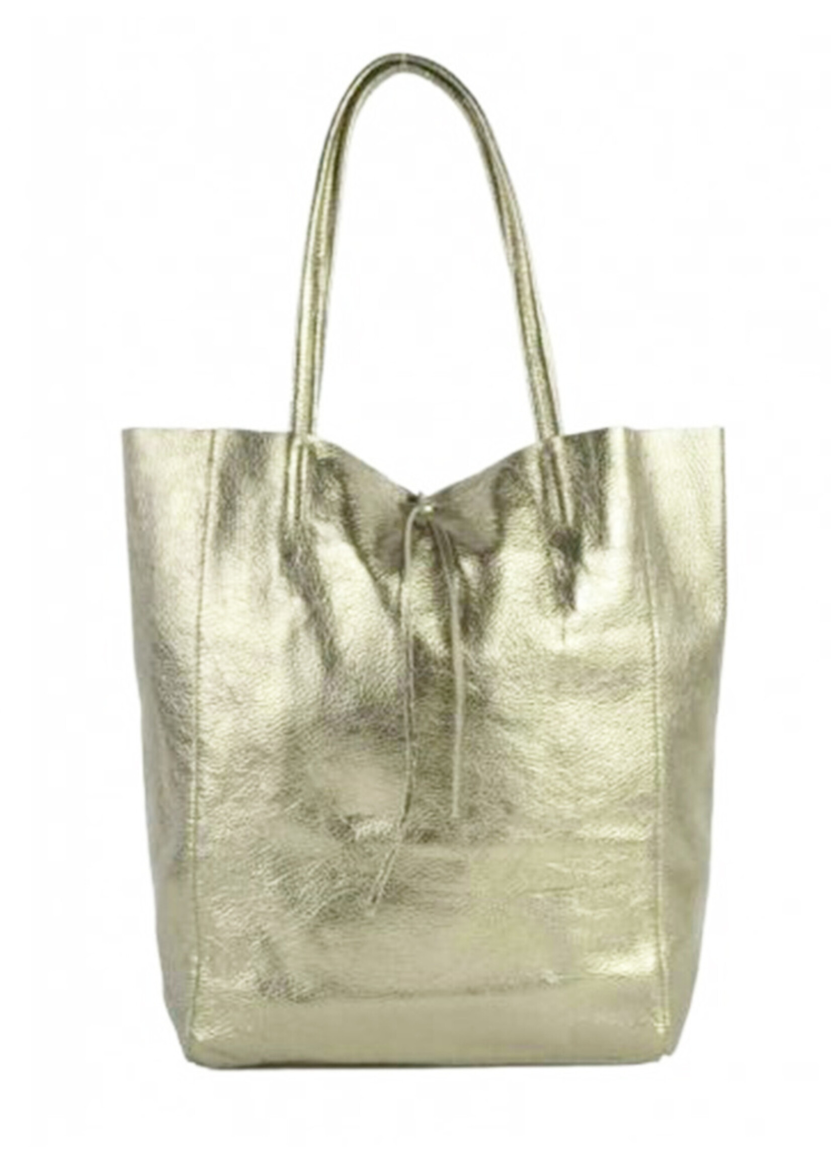 Lederen  Shopper Metallic | DANA Goud