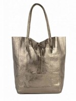 Lederen  Shopper Metallic | DANA Brons