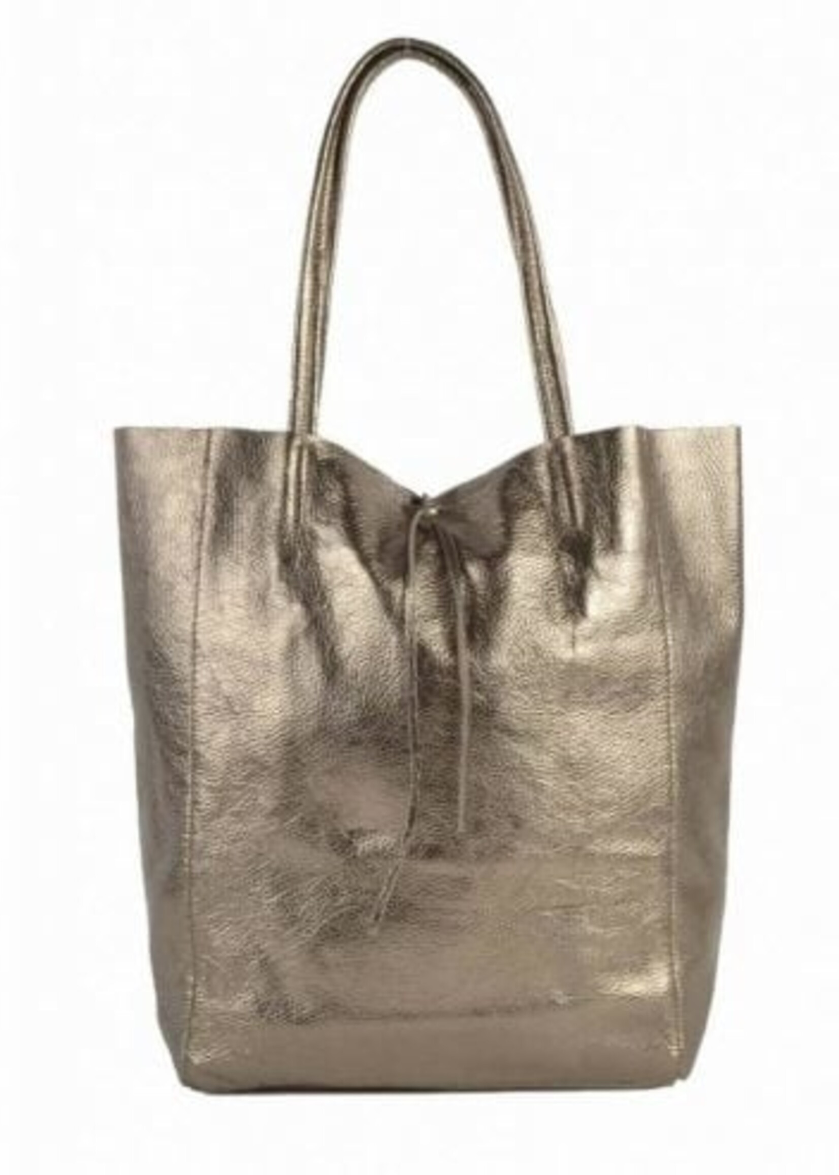 Lederen  Shopper Metallic | DANA Brons