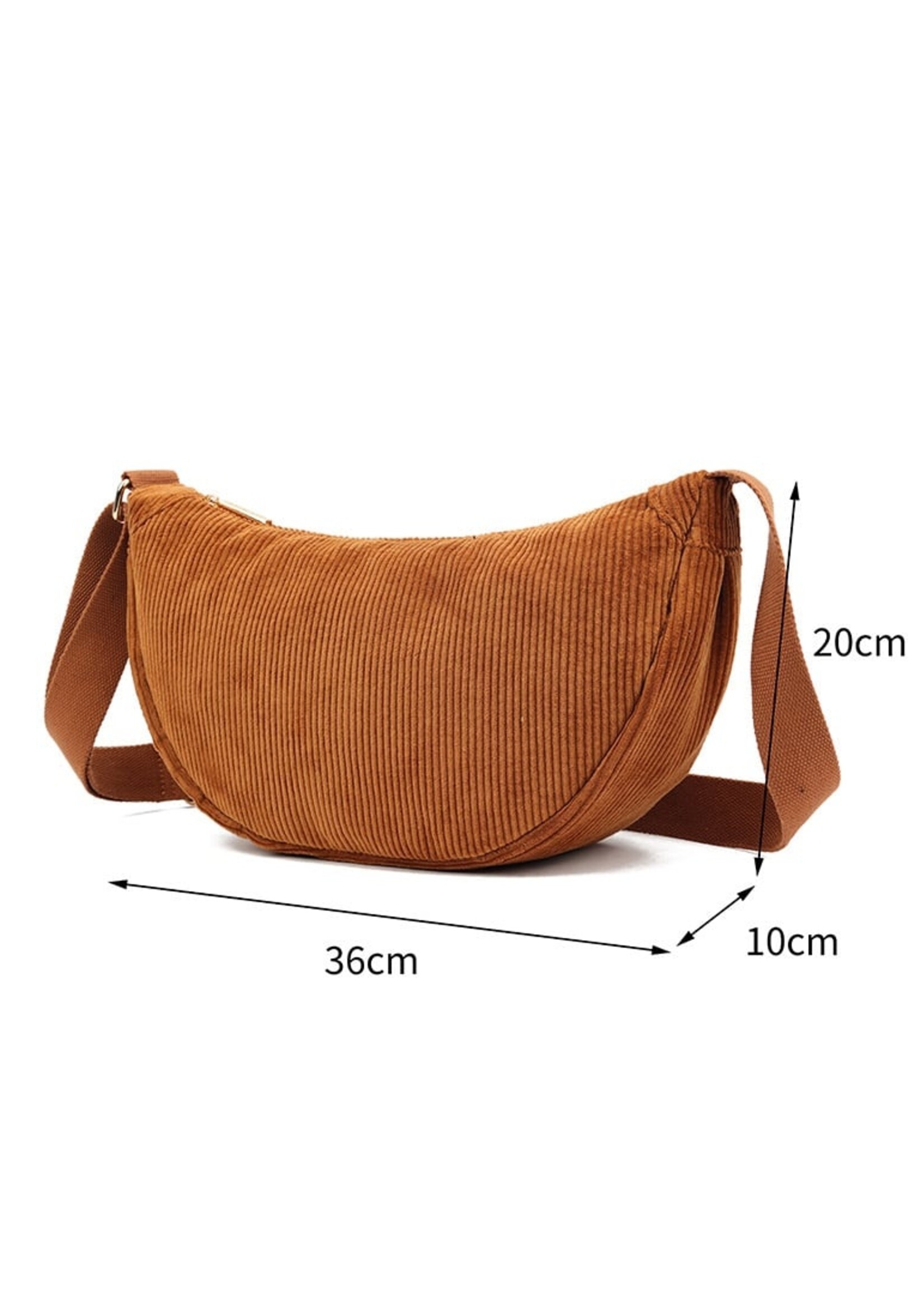 Crossbody schoudertas | RIBSTOF | Camel