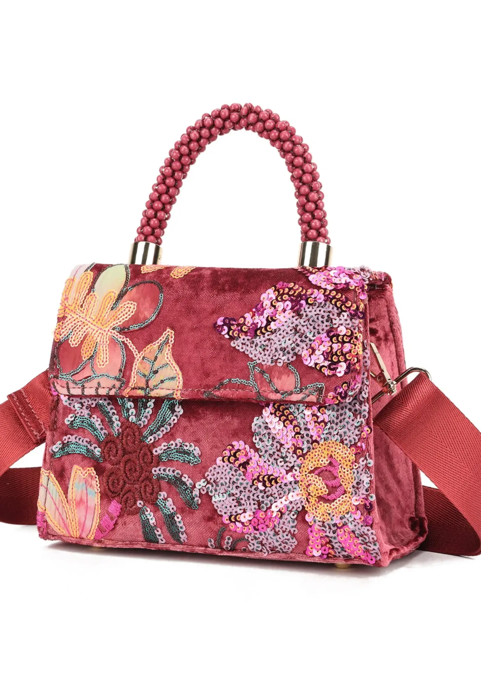 Handtas Pailletten | Carina | Fuchsia