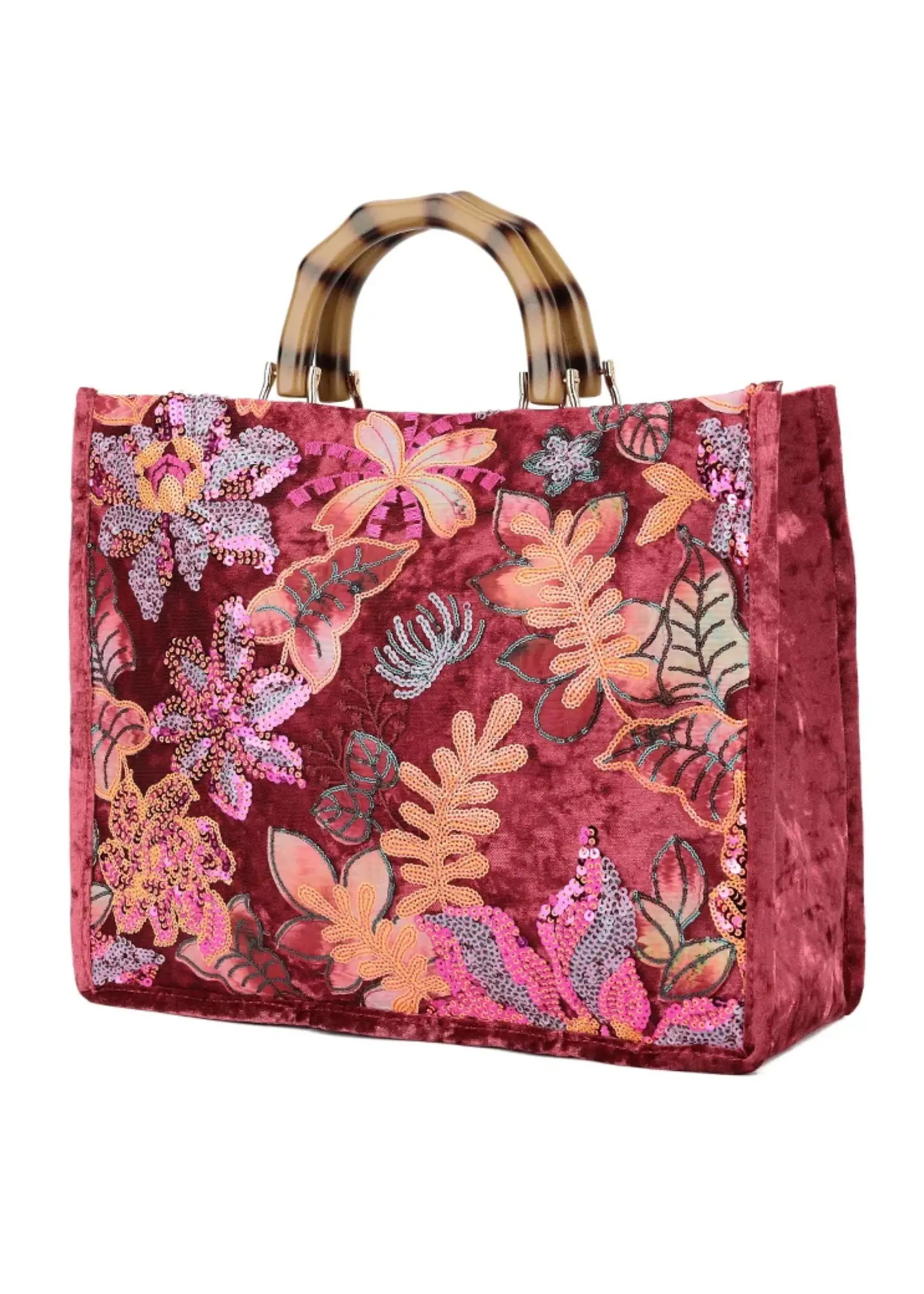 Handtas Pailletten | Gerda | Fuchsia