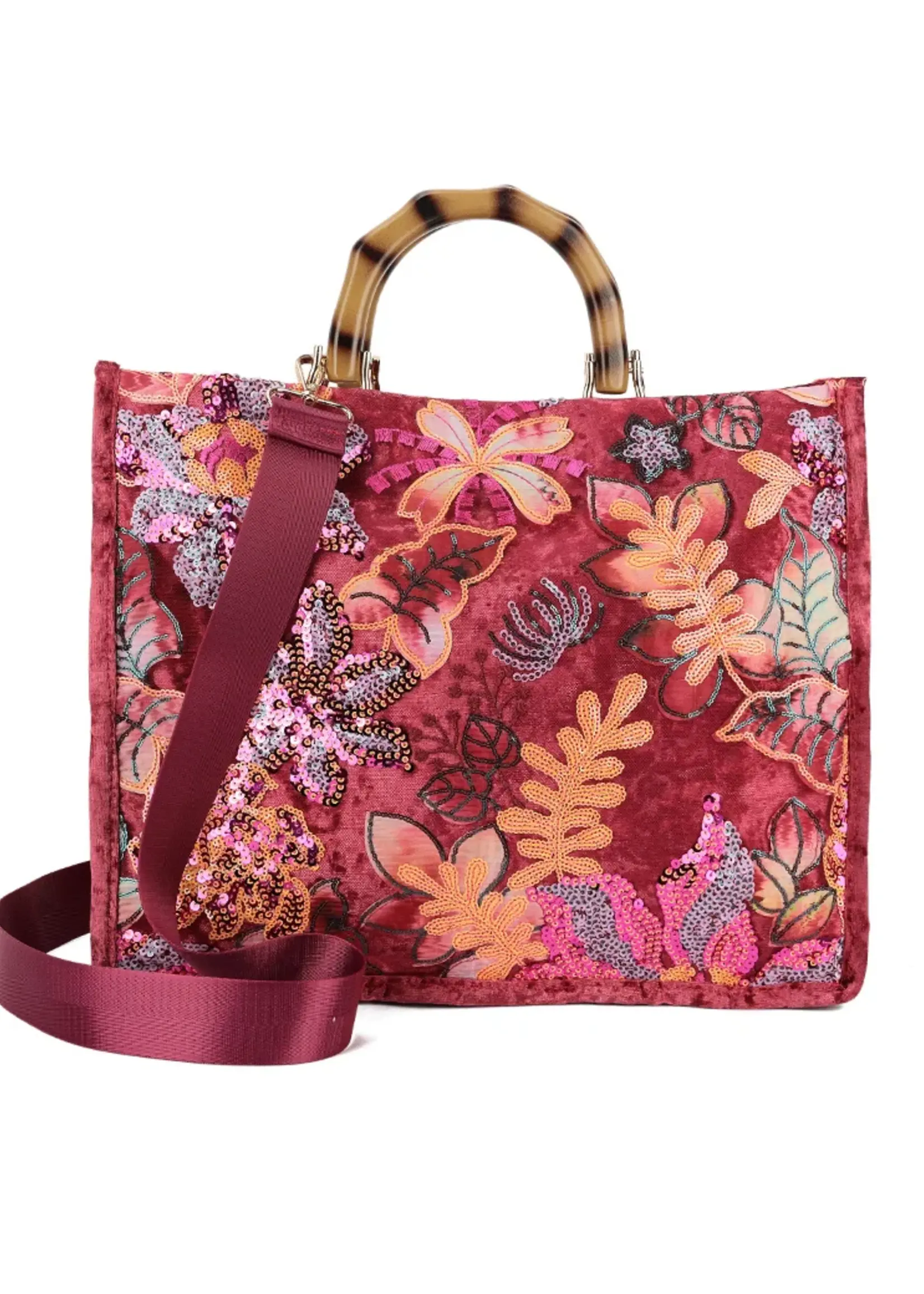 Handtas Pailletten | Gerda | Fuchsia