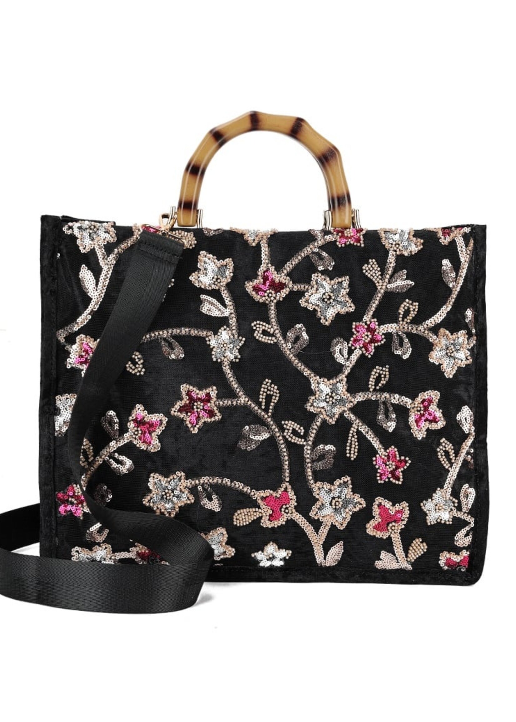 Handtas Pailletten | Gerda | Zwart
