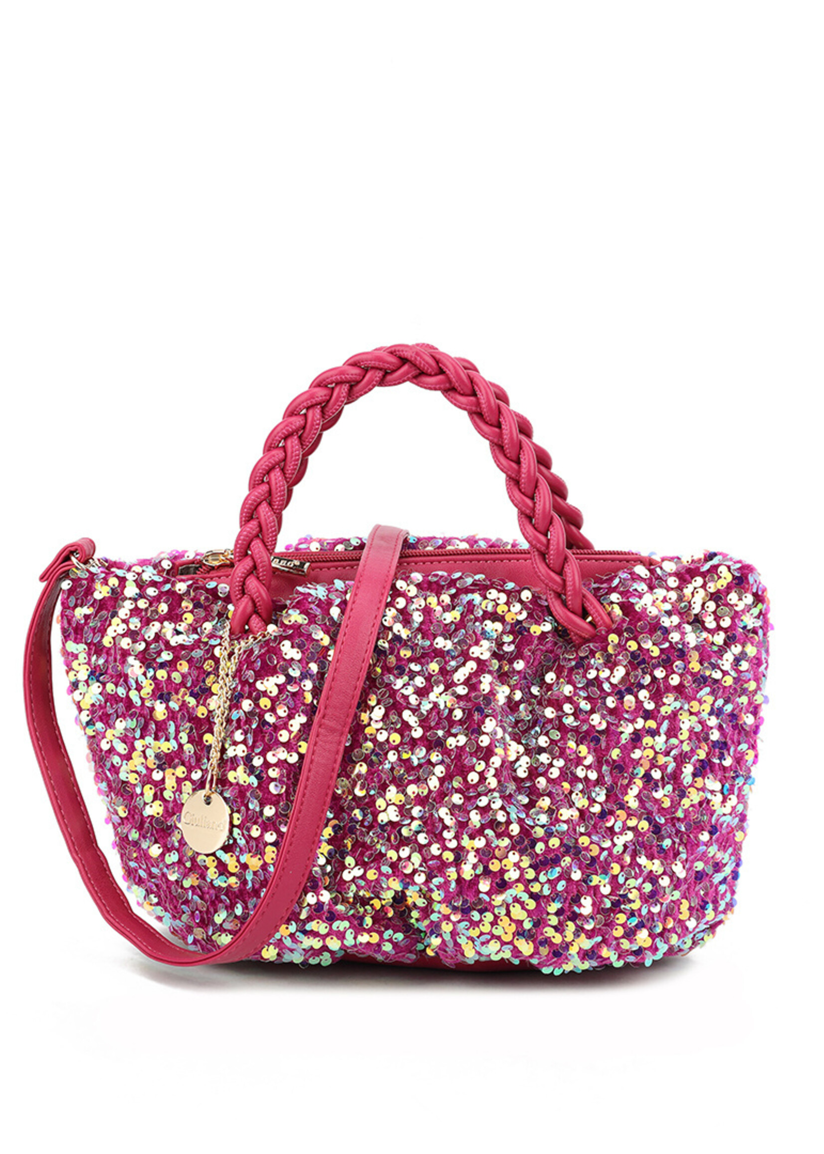 Mini Handtas Pailletten | Veerle | Fuchsia