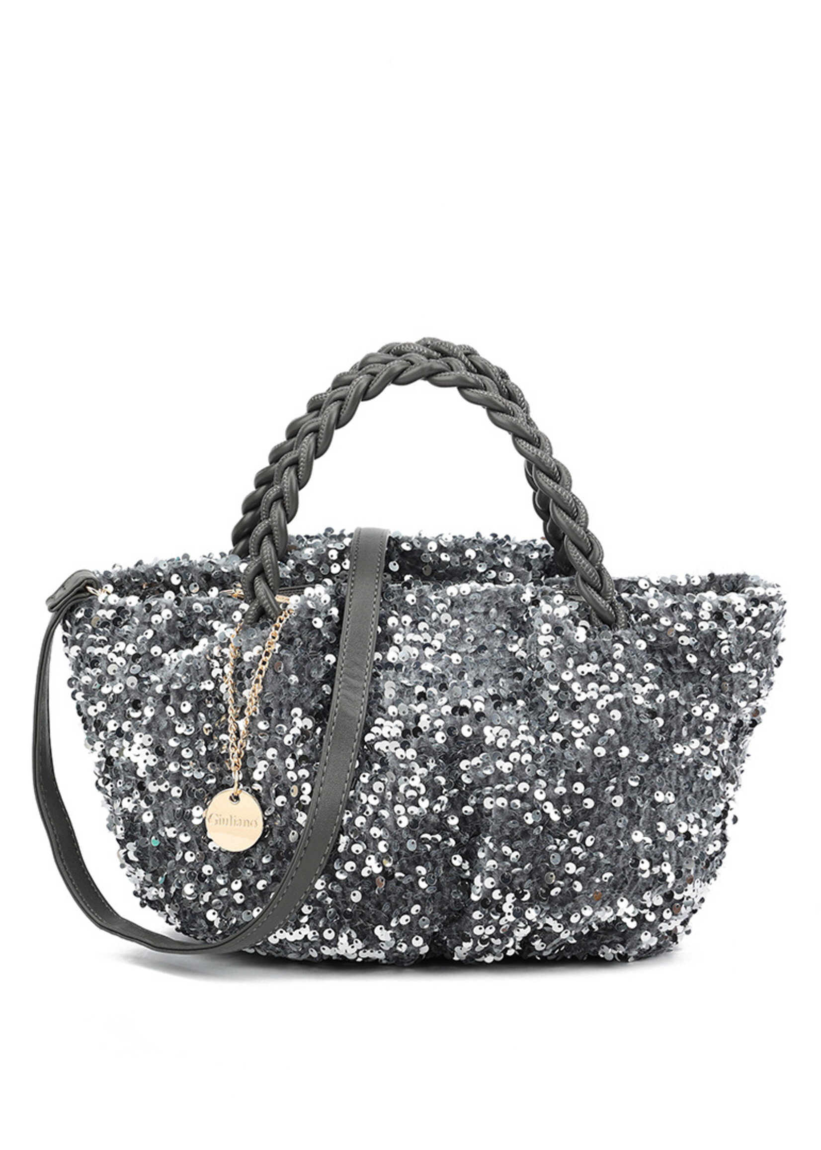 Mini Handtas Pailletten | Veerle | Grijs