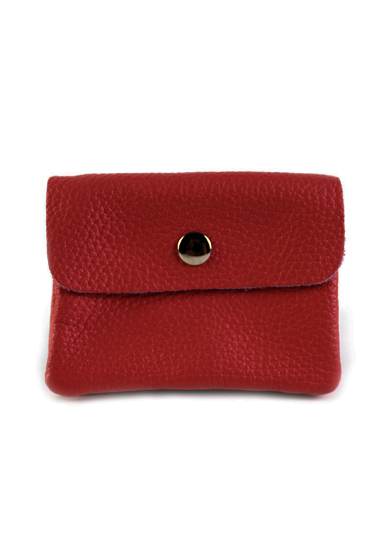 Leren portemonnee | Jeansblauw-Fuchsia-Rood-Groen
