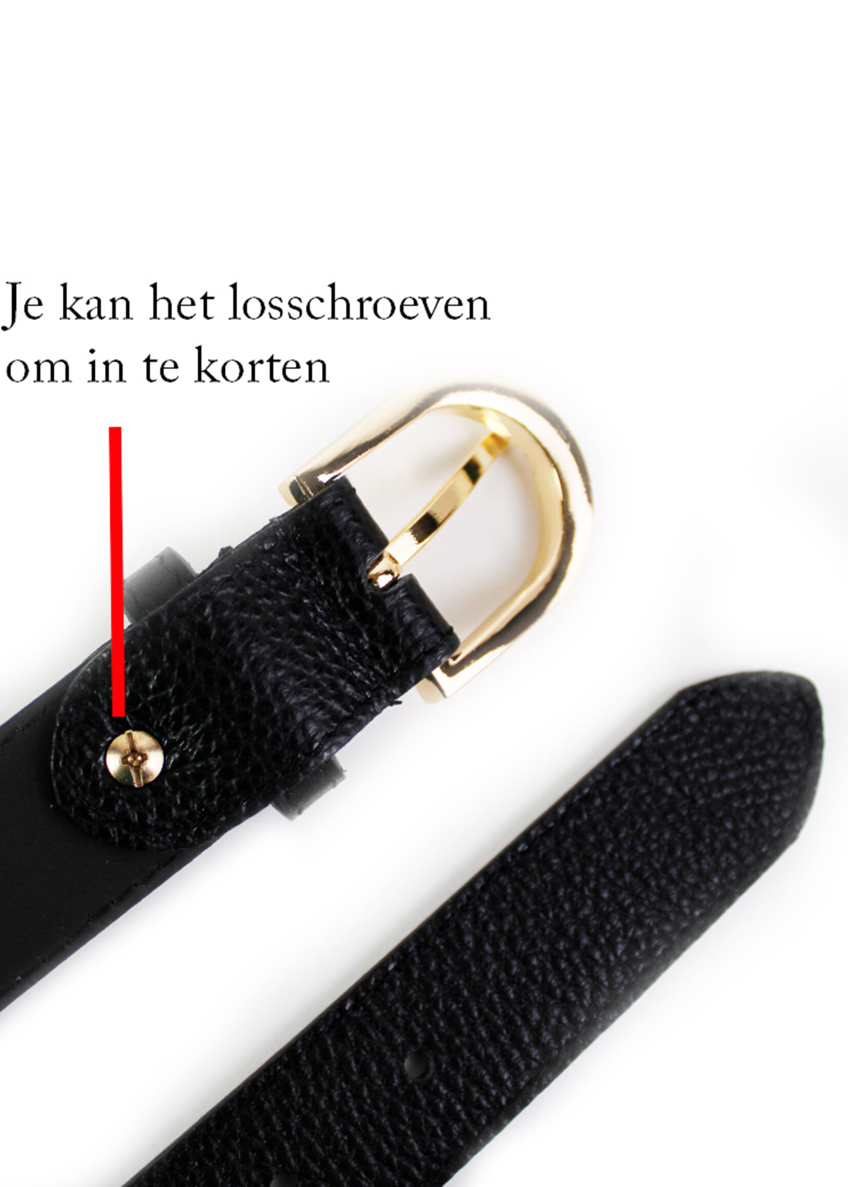 Lederen riem | Zwart