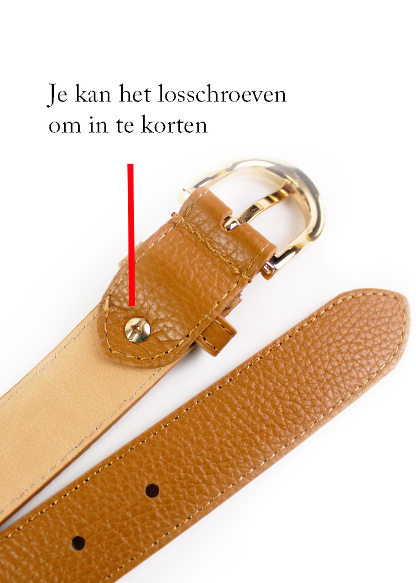 Lederen riem | Camel