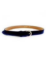 Lederen riem | Donkerblauw
