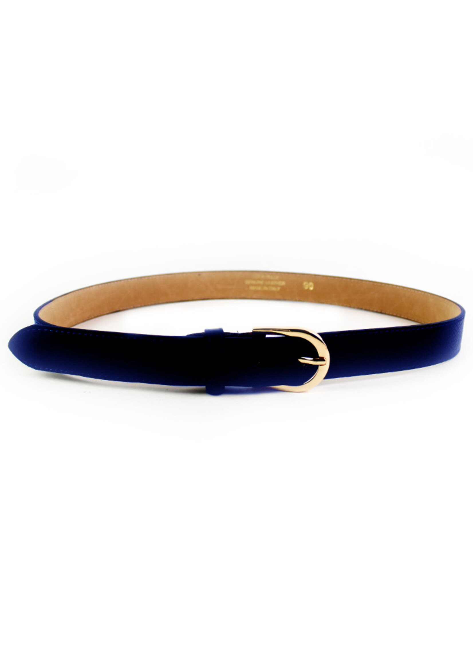 Lederen riem | Donkerblauw