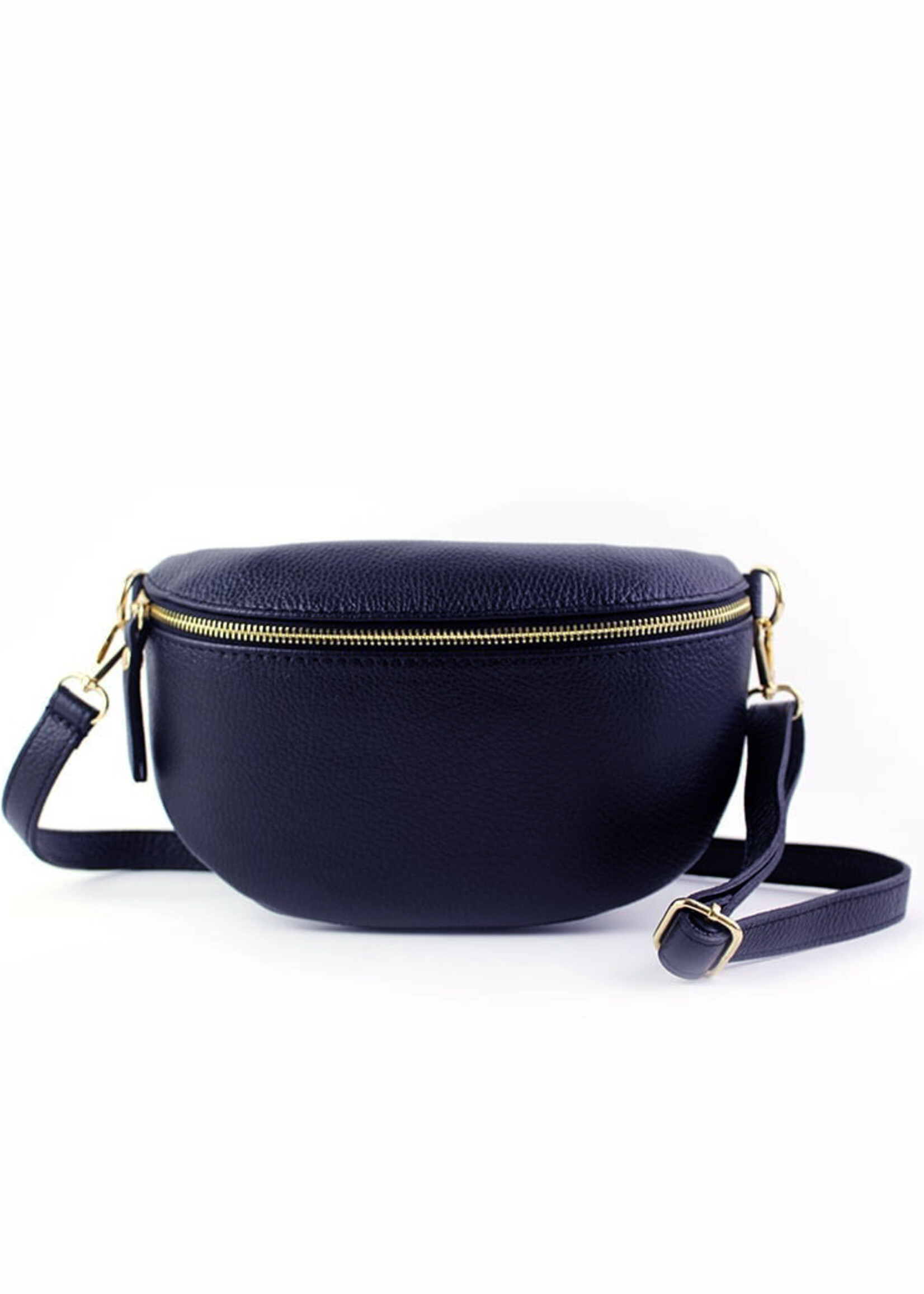 Leren heuptas | Bumbag | Donkerblauw | Maat  M