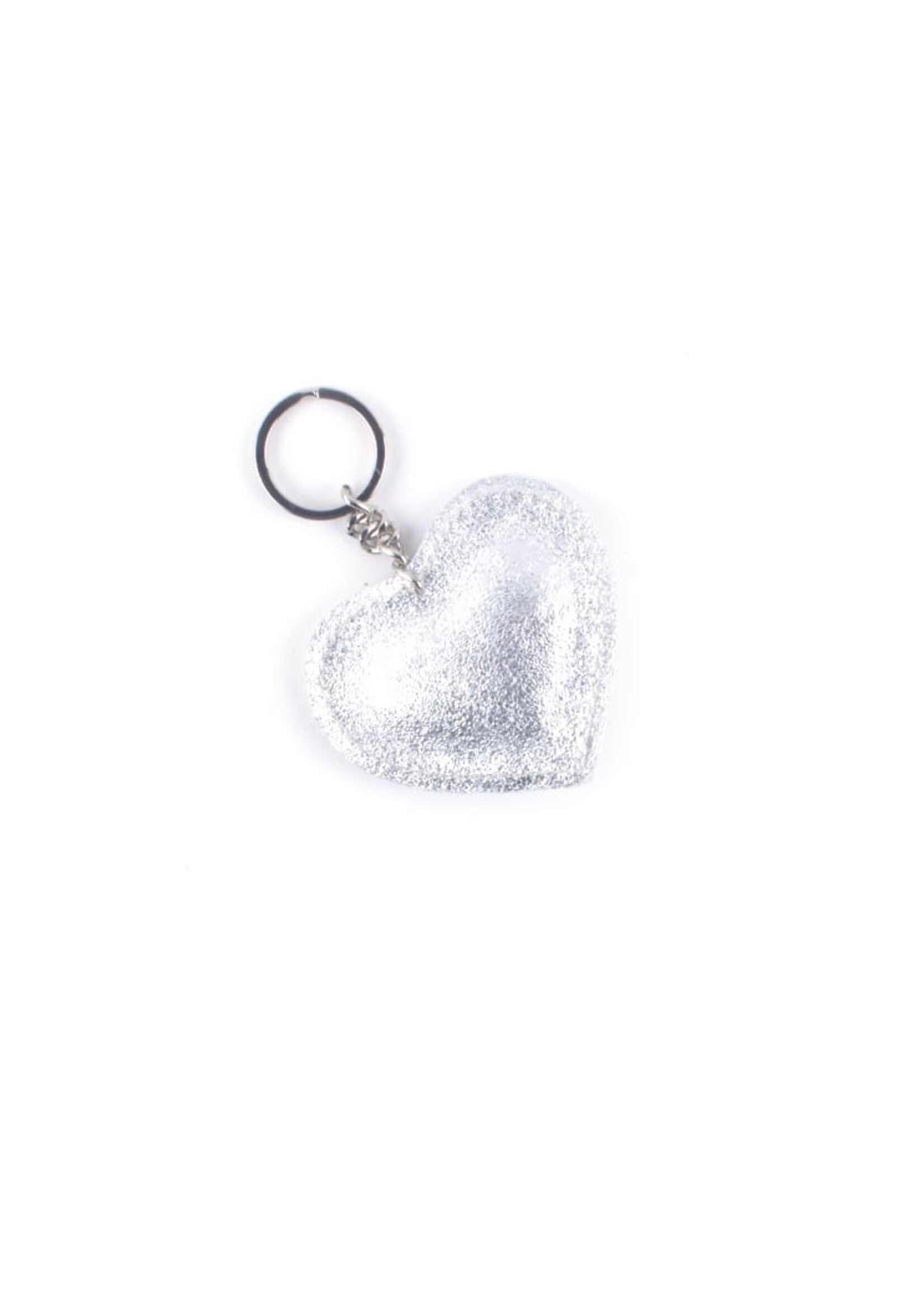 Leren Metallic Sleutelhanger - HARTJE