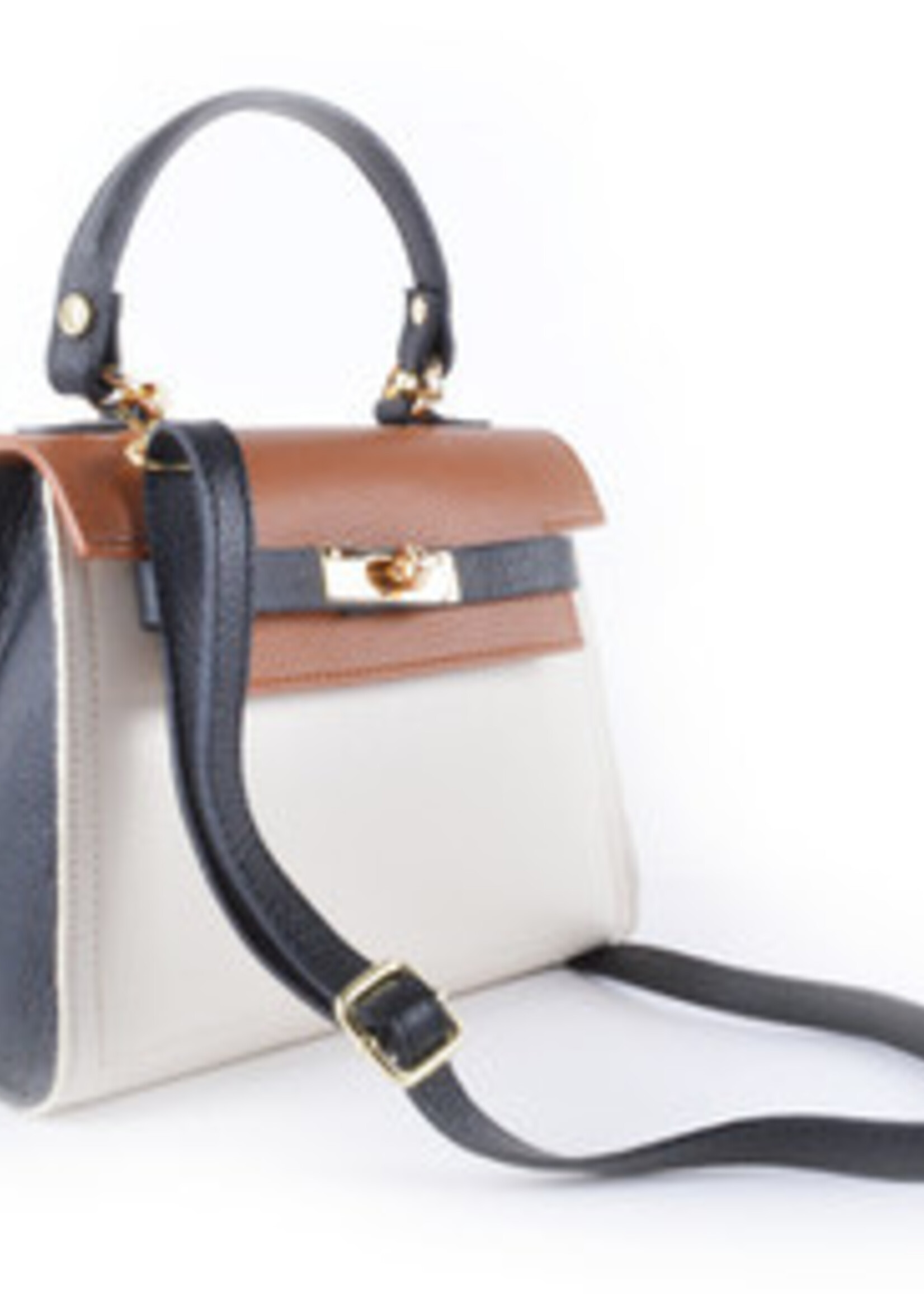 Leren handtas | Renske | Lila