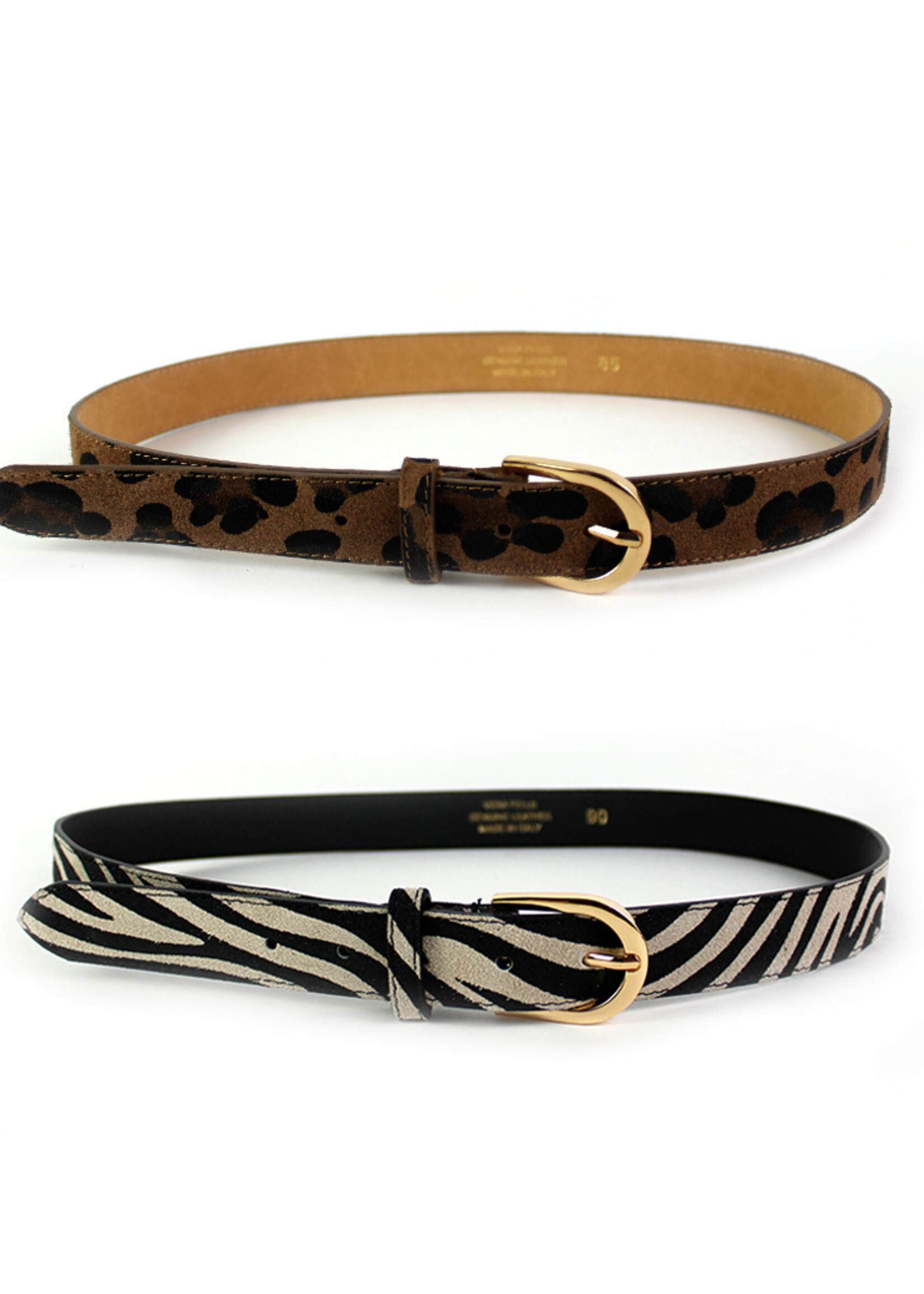 Lederen riem | Zebraprint