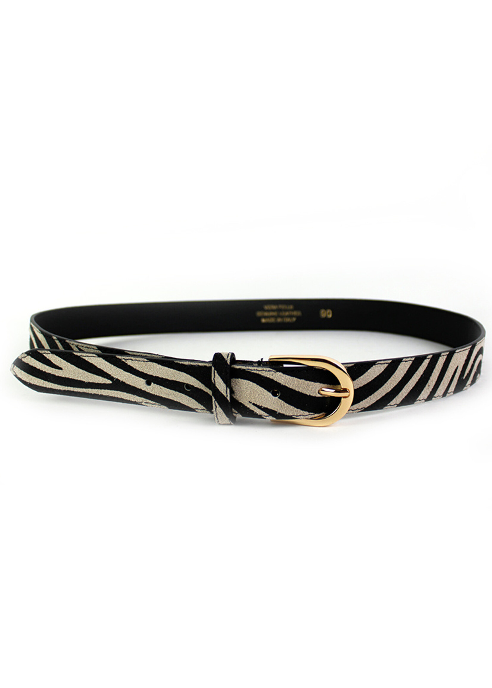 Lederen riem | Zebraprint