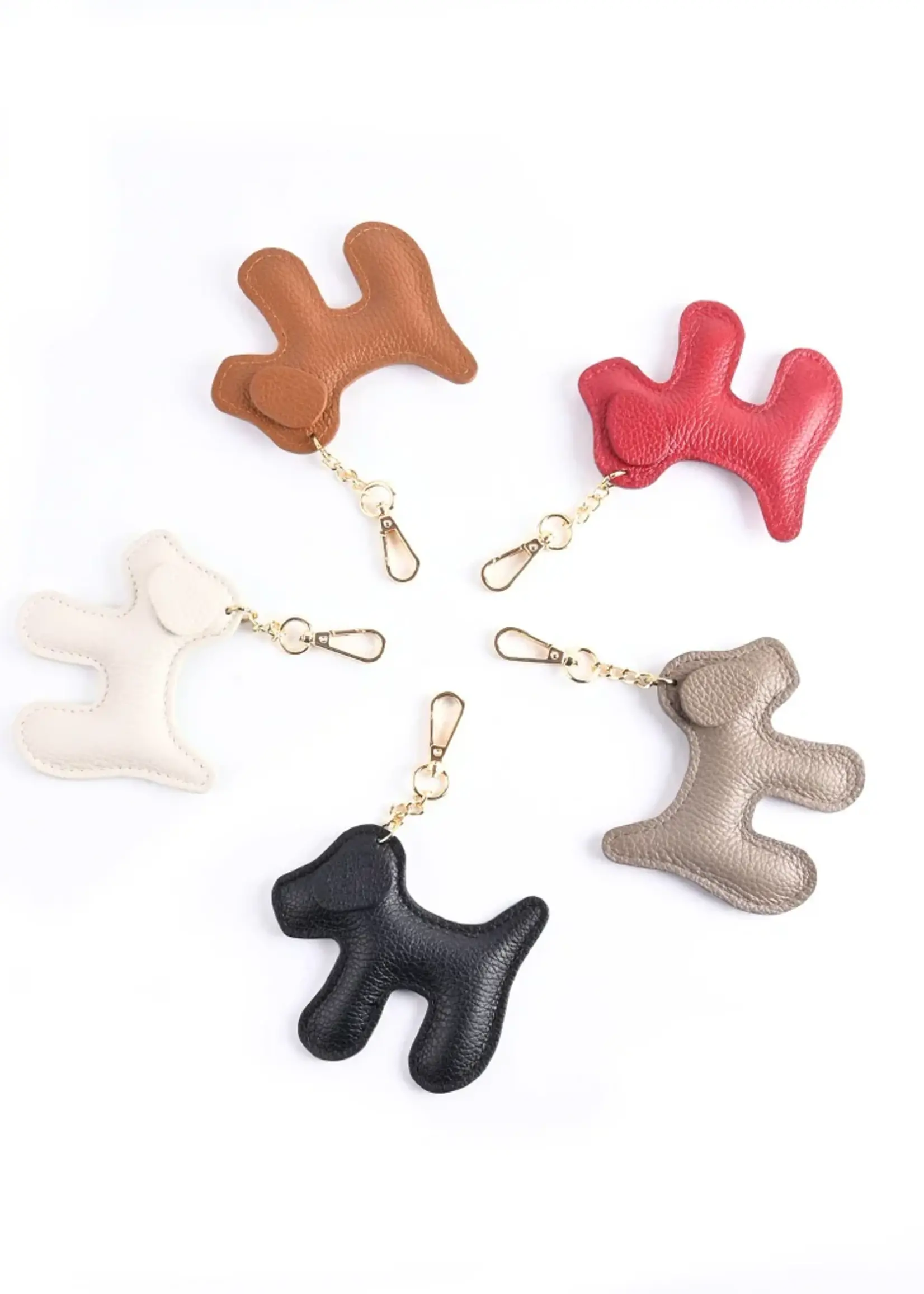 Leren Sleutelhanger - Hond