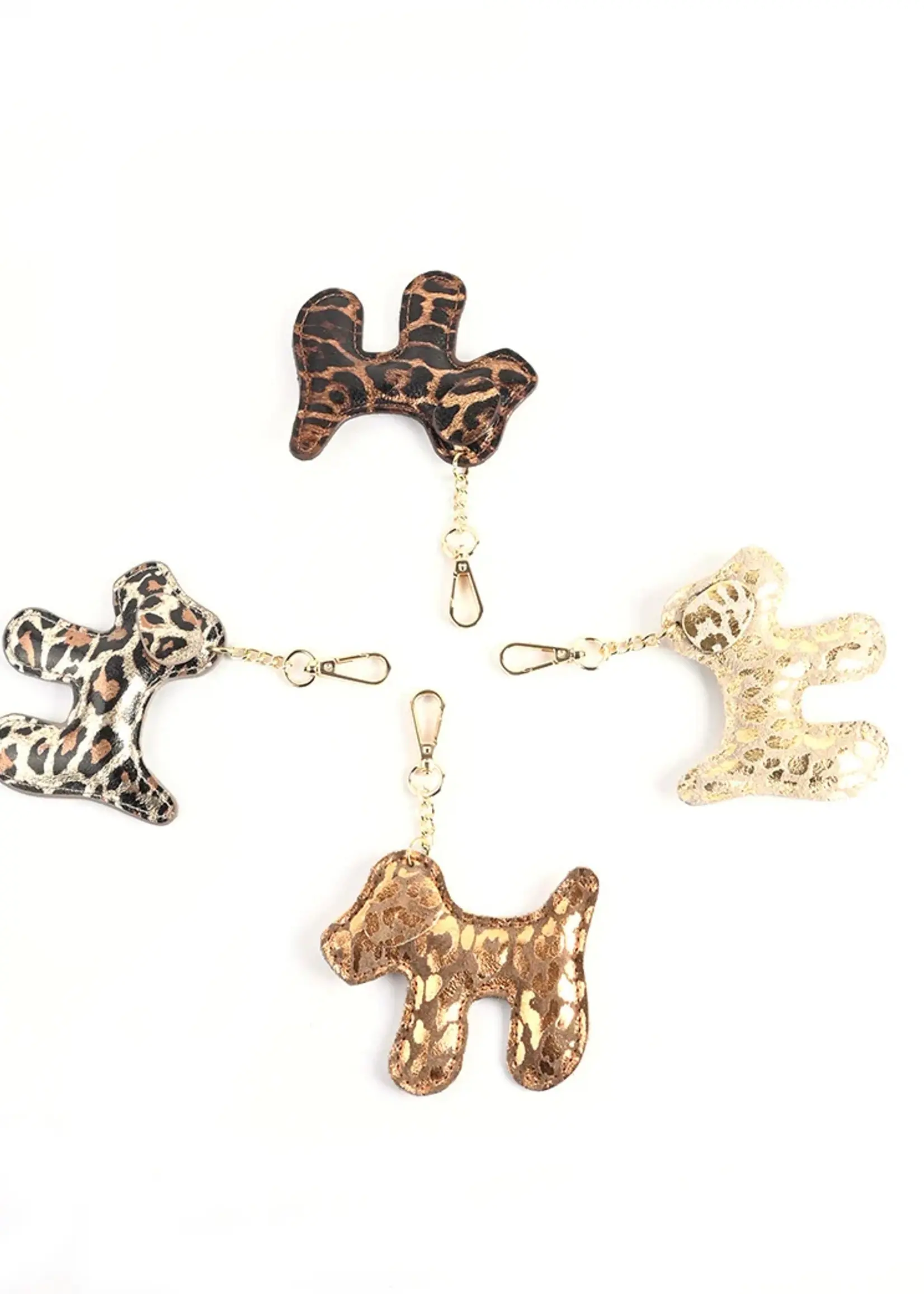 Leren Sleutelhanger Panter - Hond